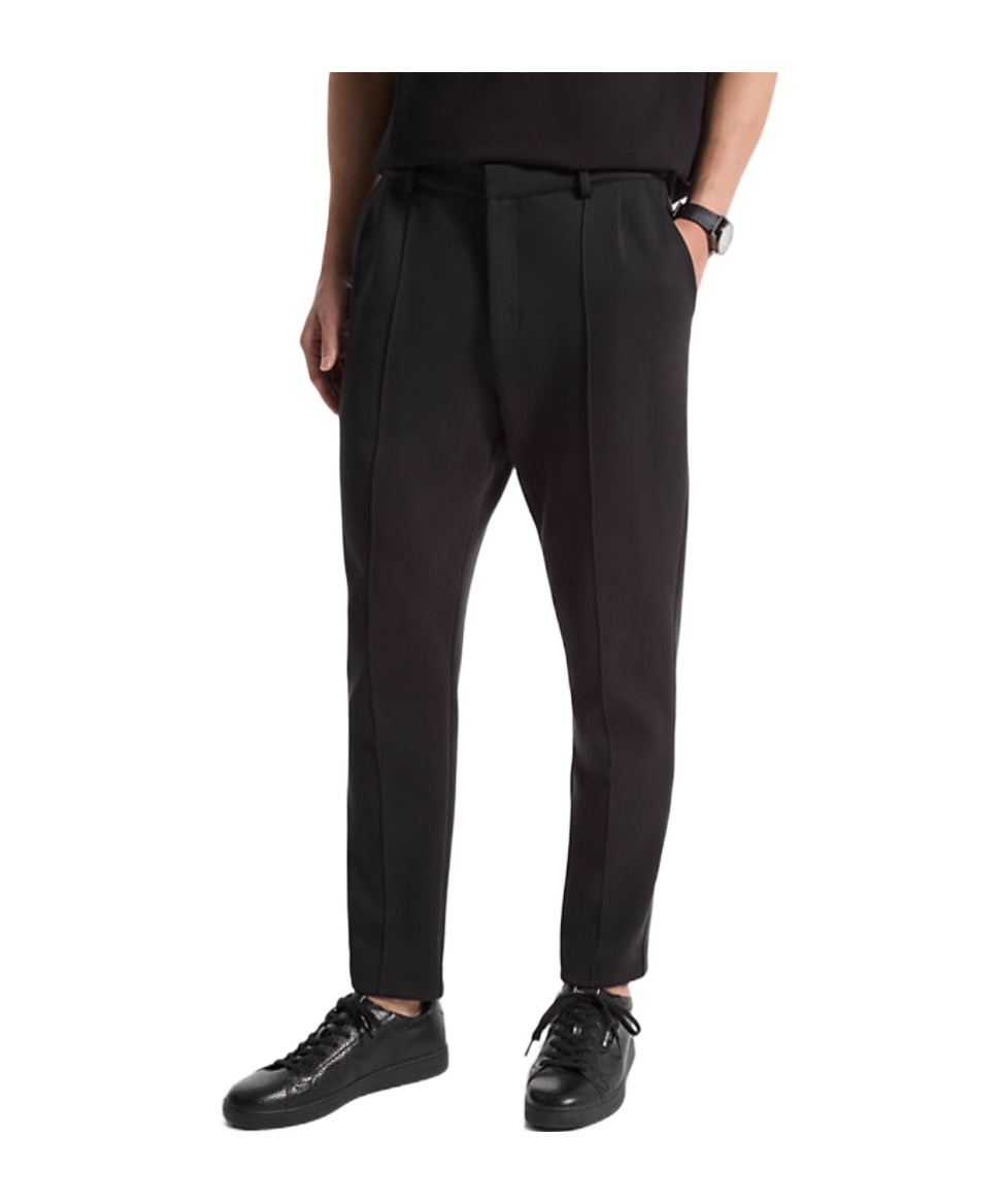 Michael Kors Knit Trousers With Pockets And Pleats In Black
