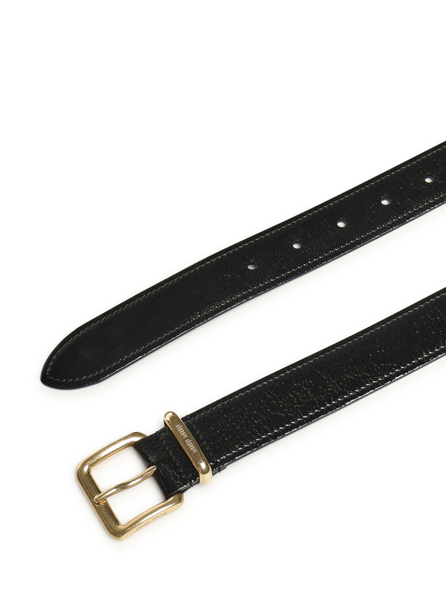 Miu Miu Adjustable Waist Belt In Black