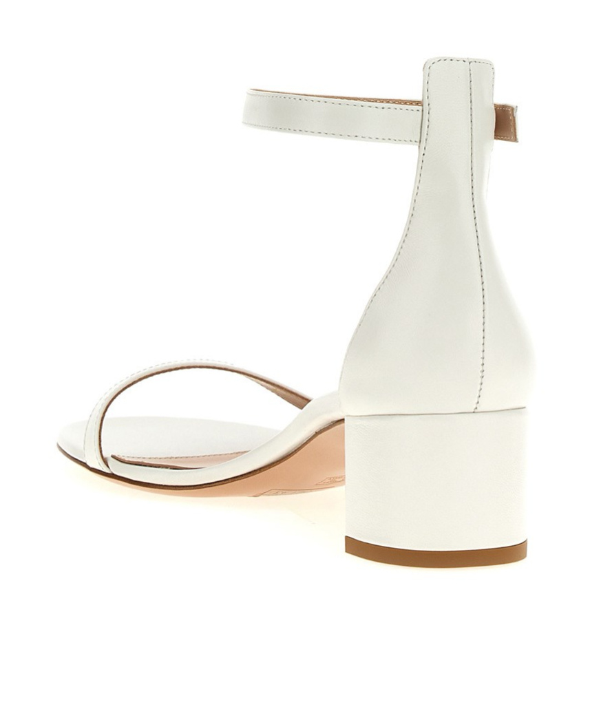 Gianvito Rossi 45mm Gaeta Sandals In White