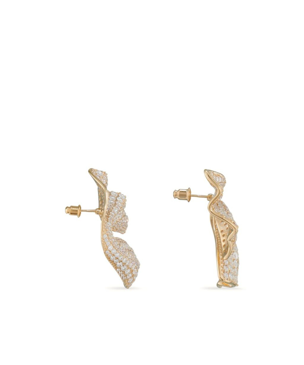 Ferragamo Drape Earrings In Yellow