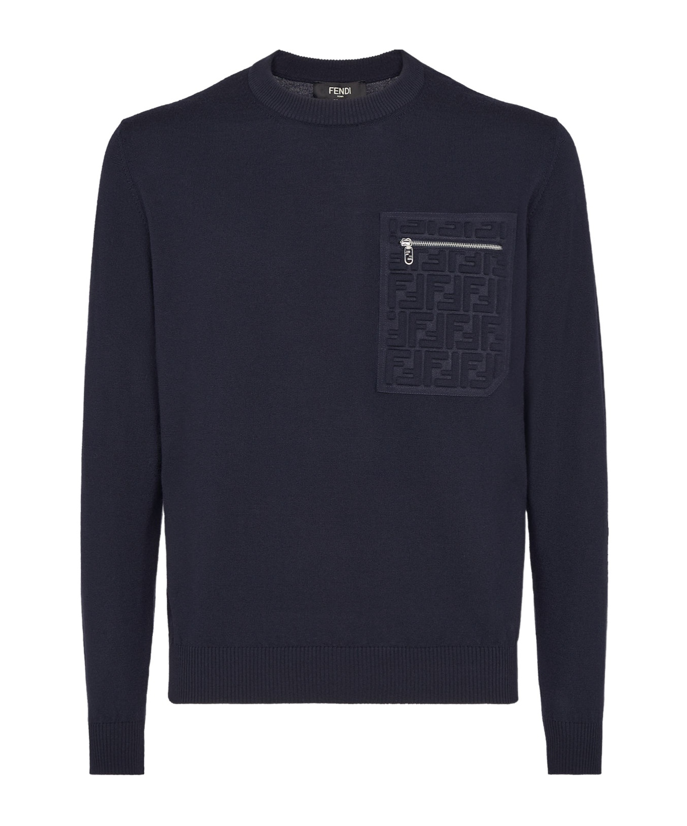 Fendi Ff-pattern Sweater In Black