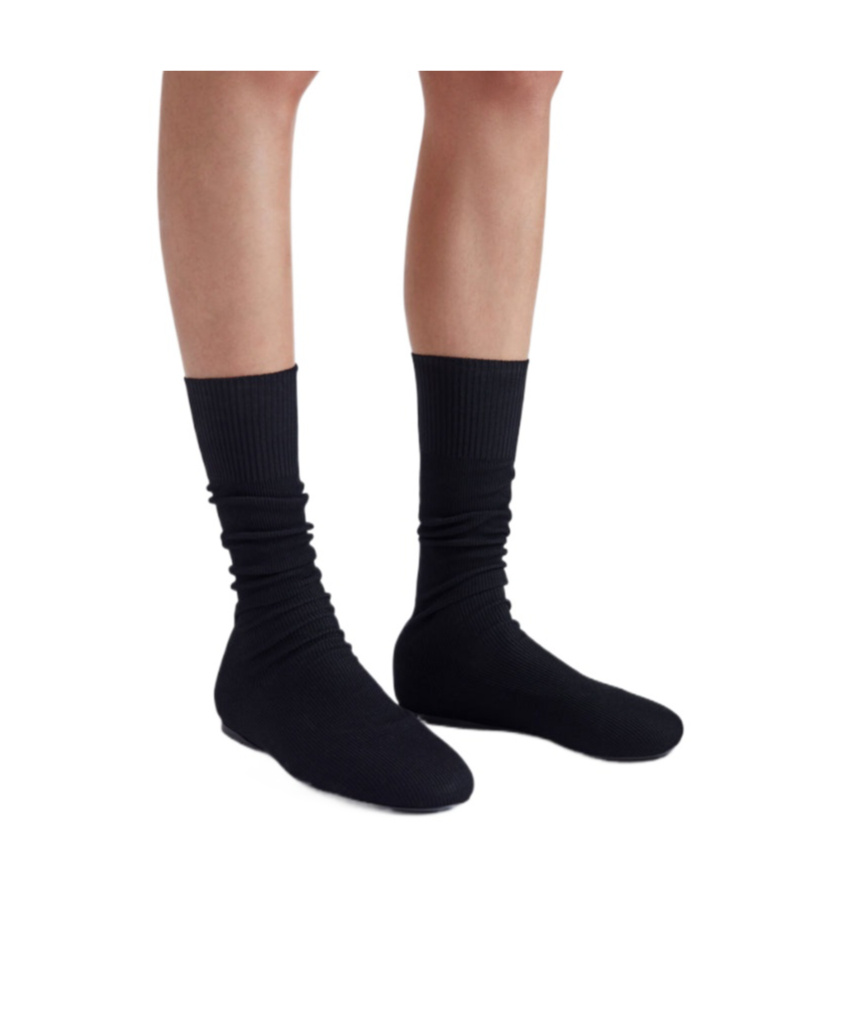 Proenza Schouler Round-head Short Socks In Black