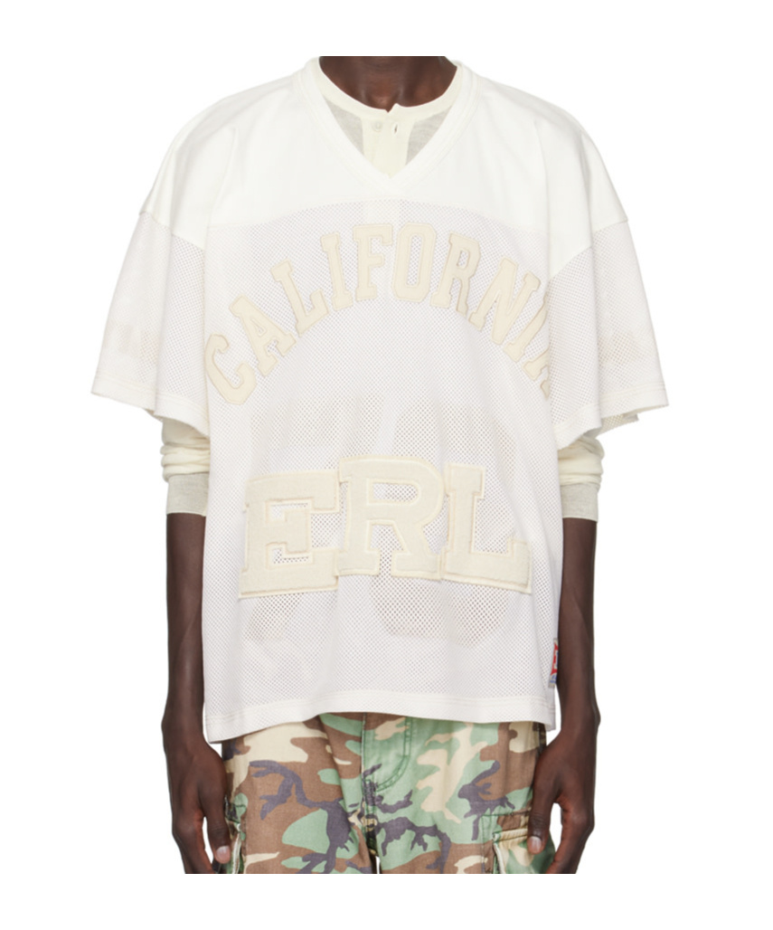 Erl Short Sleeve T-shirt In Off-white