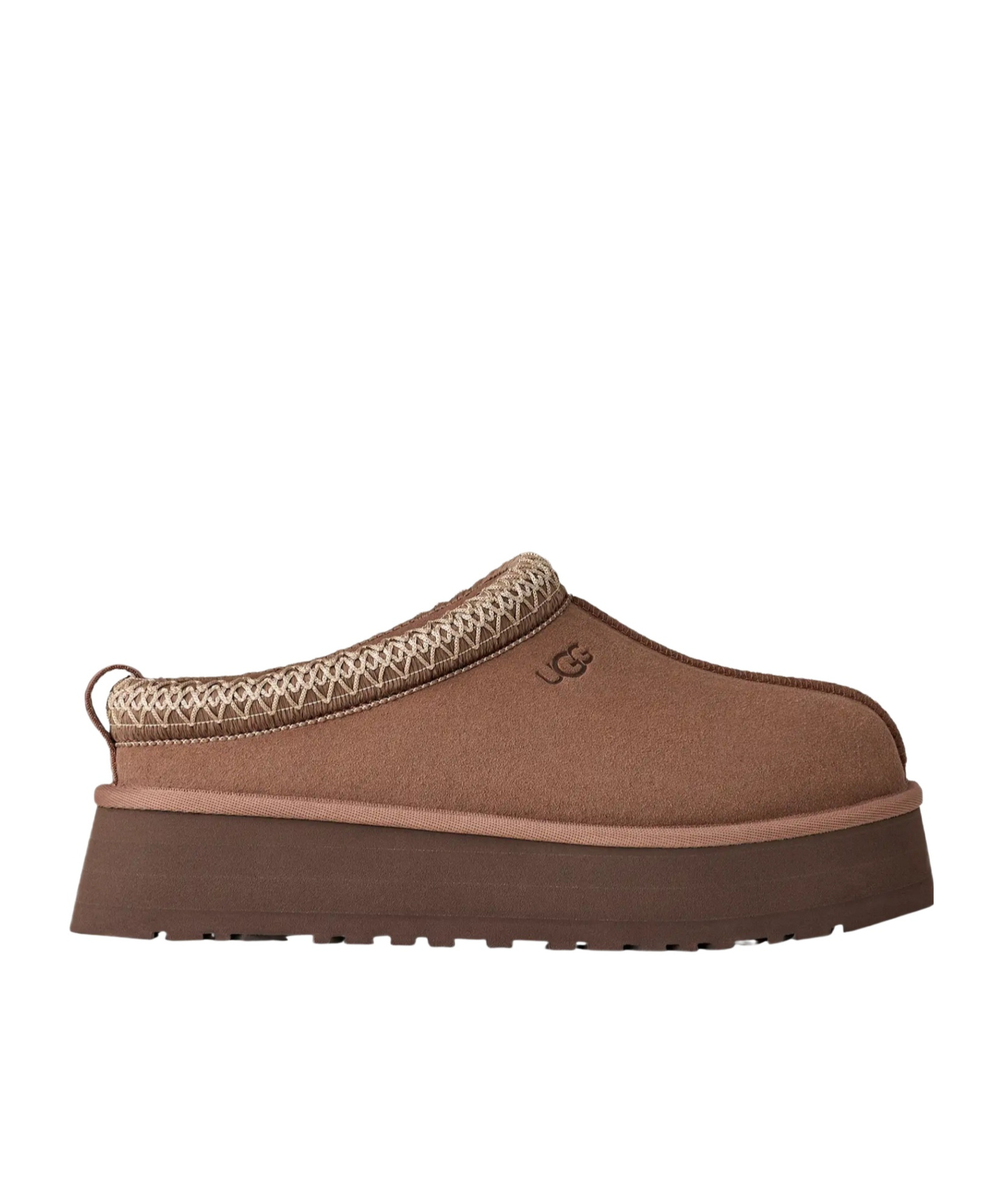Ugg Tazz Braided-trim Slippers In Brown