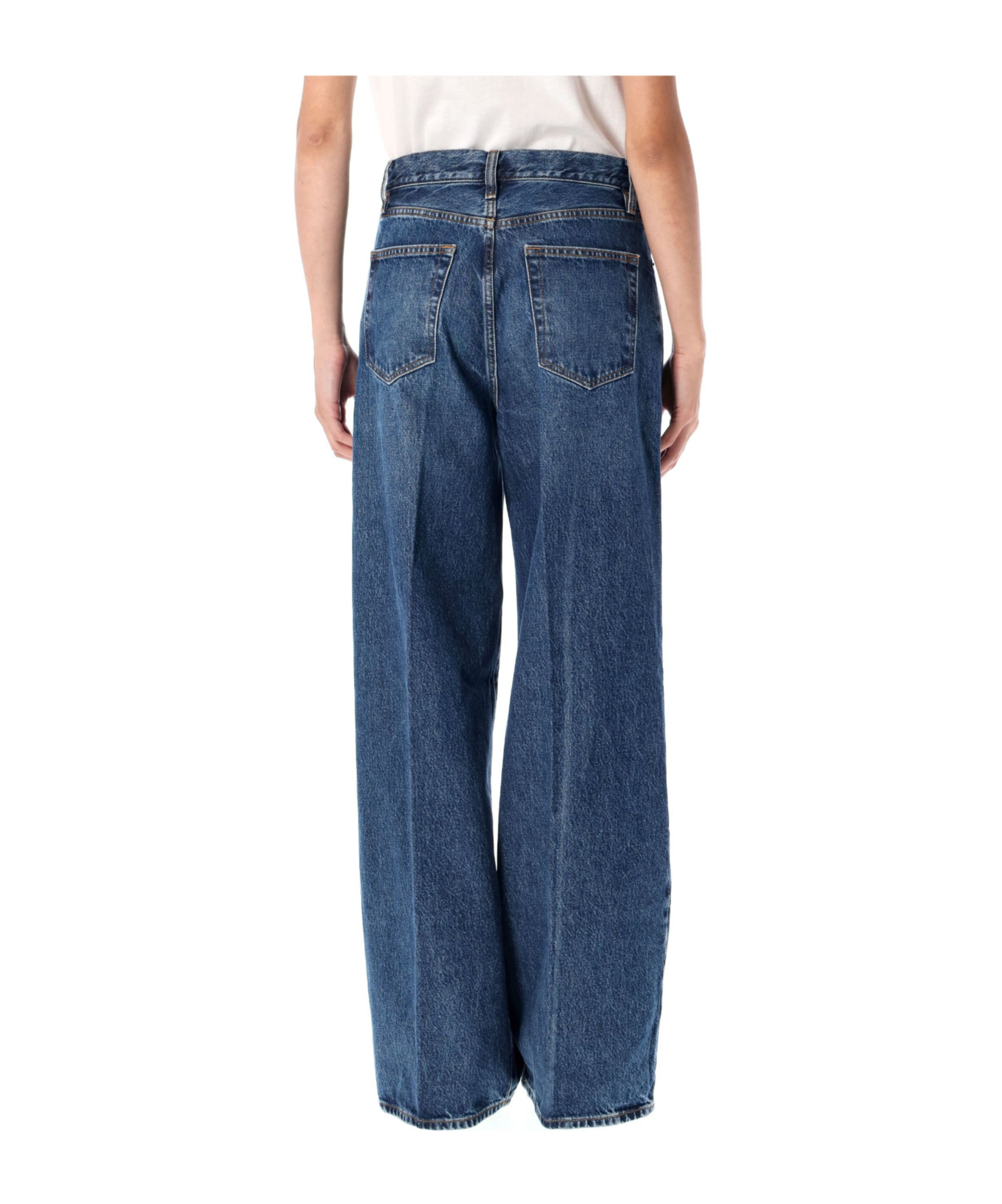 Frame High-rise Wide-leg Jeans In Blue