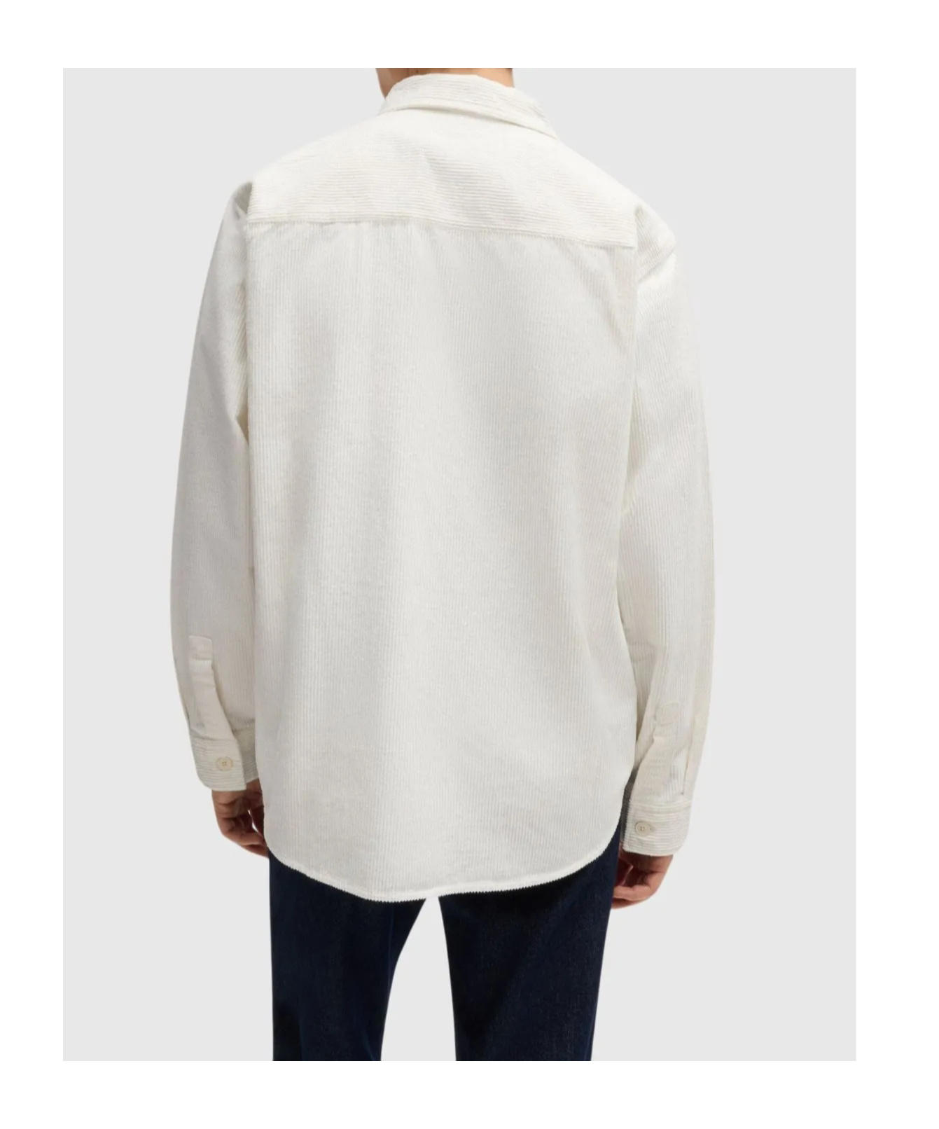 Hugo Boss Long-sleeved Casual Jacket In Neutral