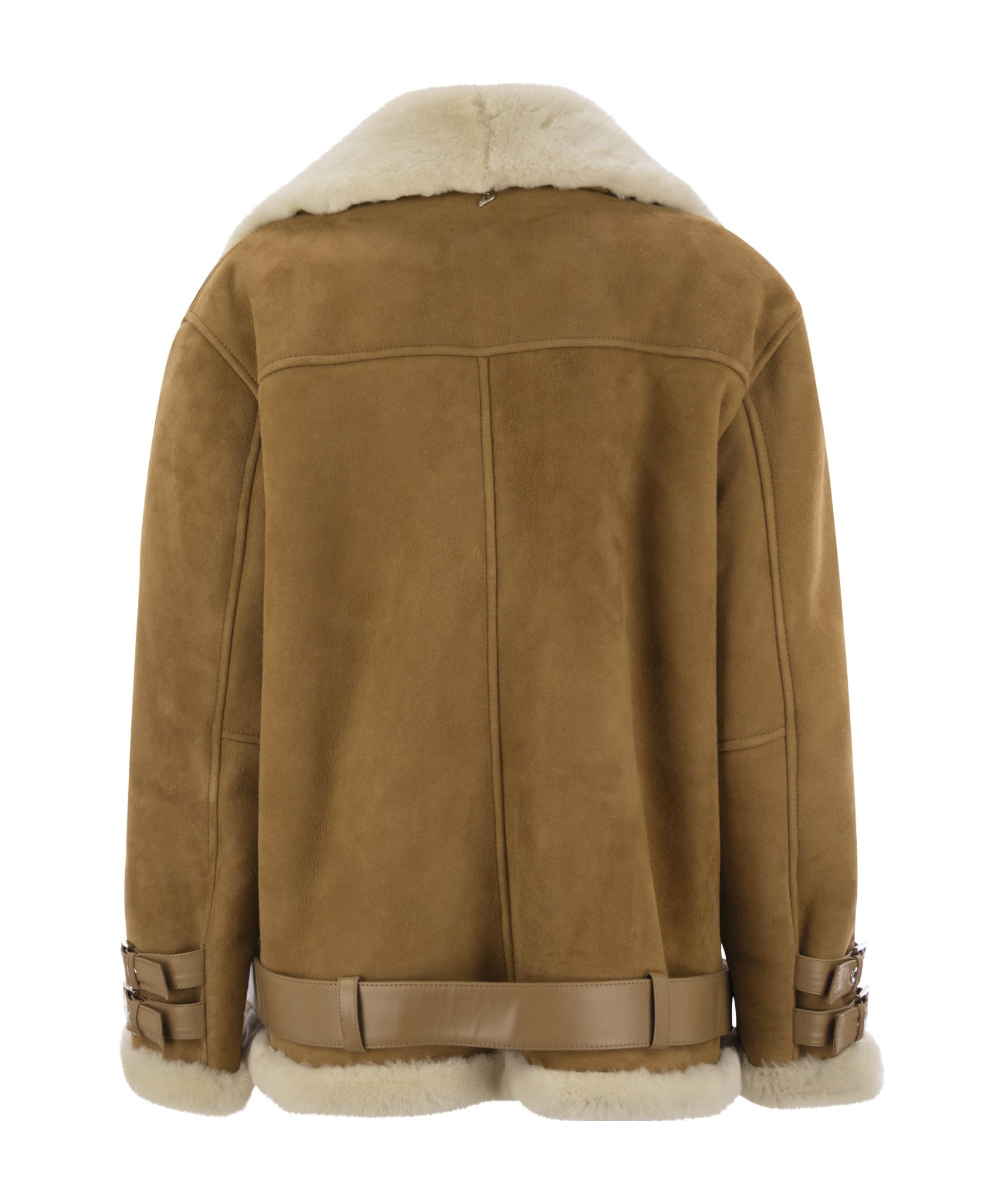 DONDUP LONG-SLEEVED LEATHER JACKET