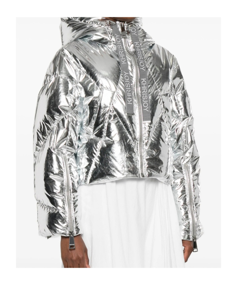 Khrisjoy Long-sleeved Down Jacket In Metallic