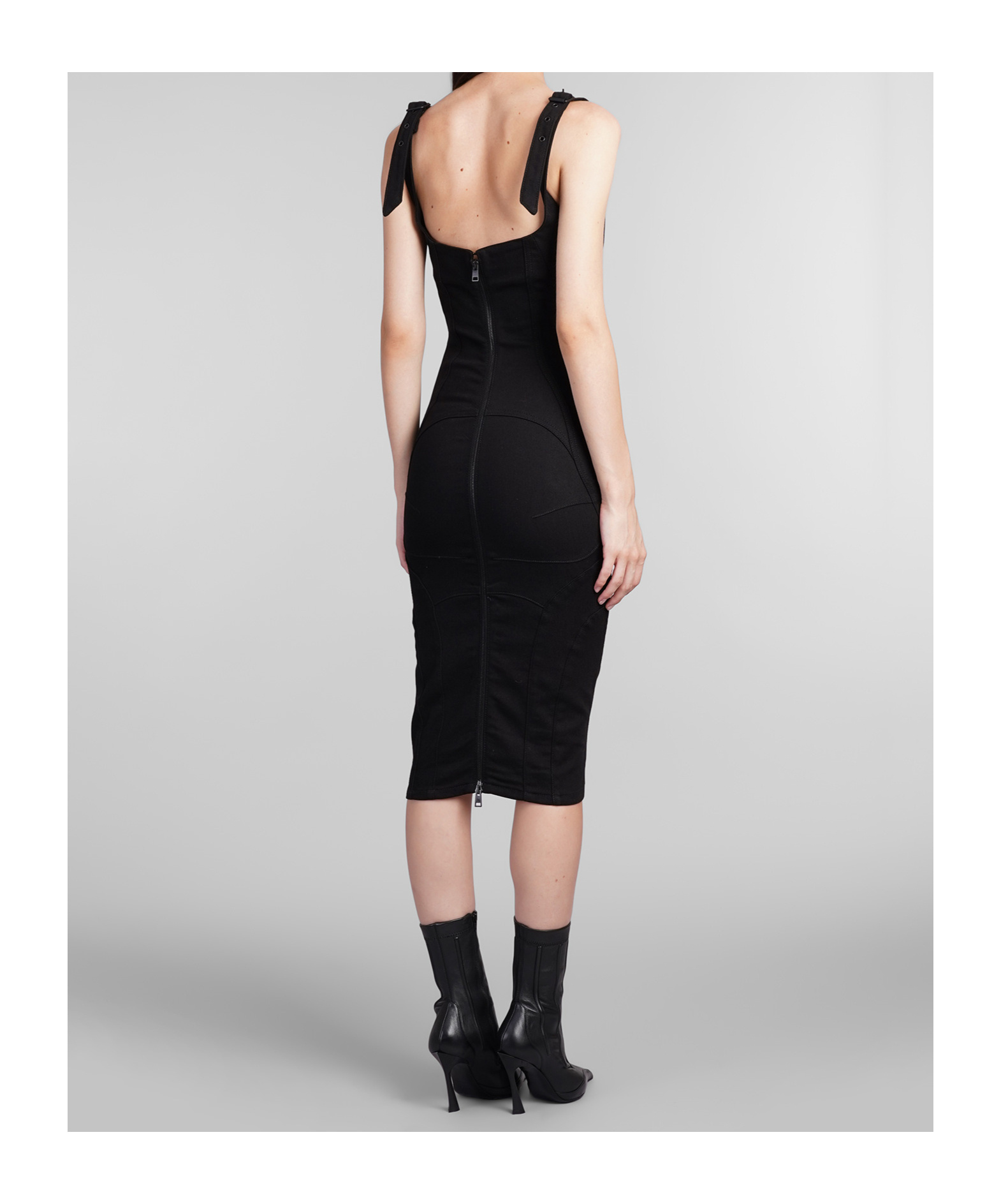 Mugler Dress Woman In Black
