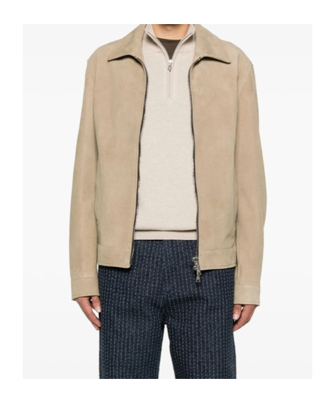 Tagliatore Neutral Leather Jackets
