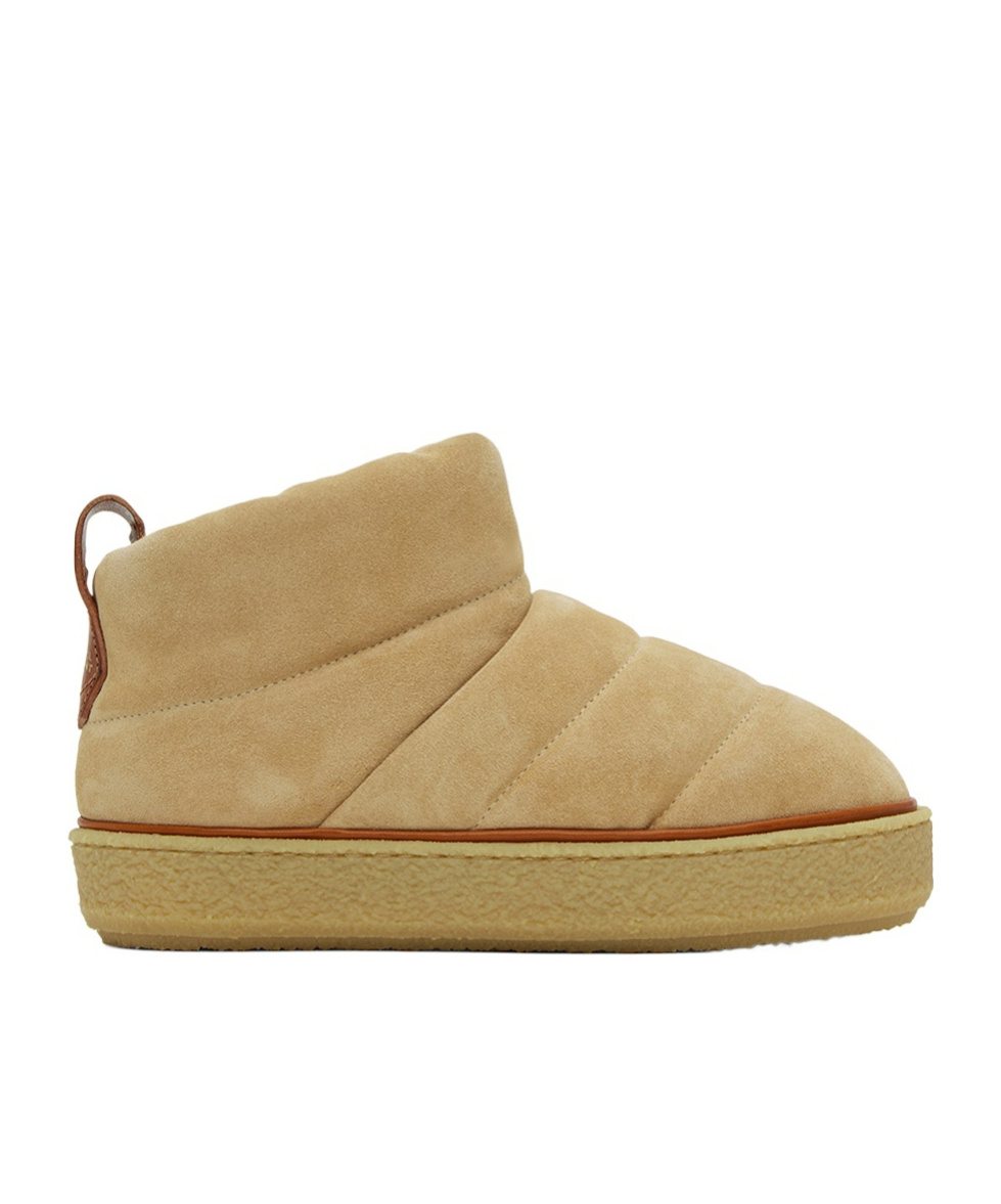 Isabel Marant Tan Suede Pillow Boots In Green