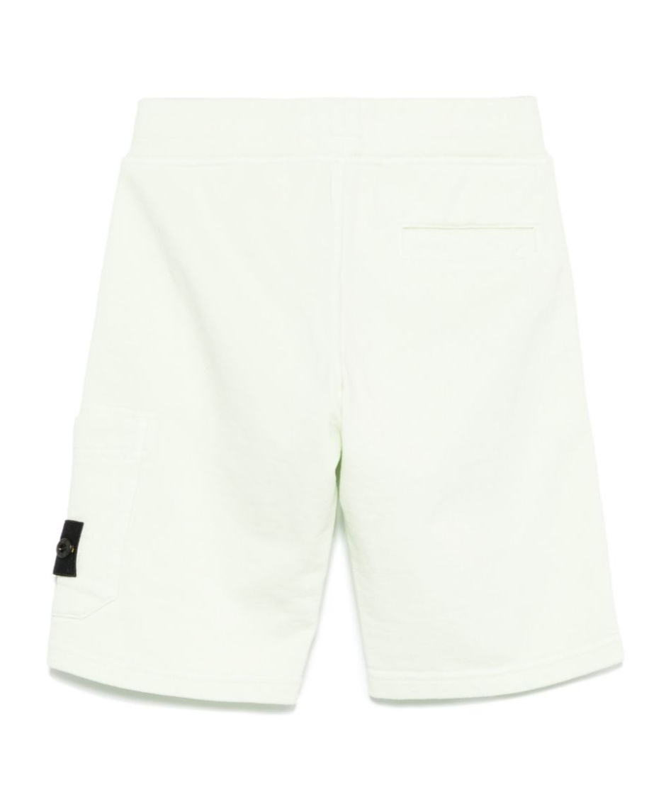 Stone Island Compass-patch Shorts In White