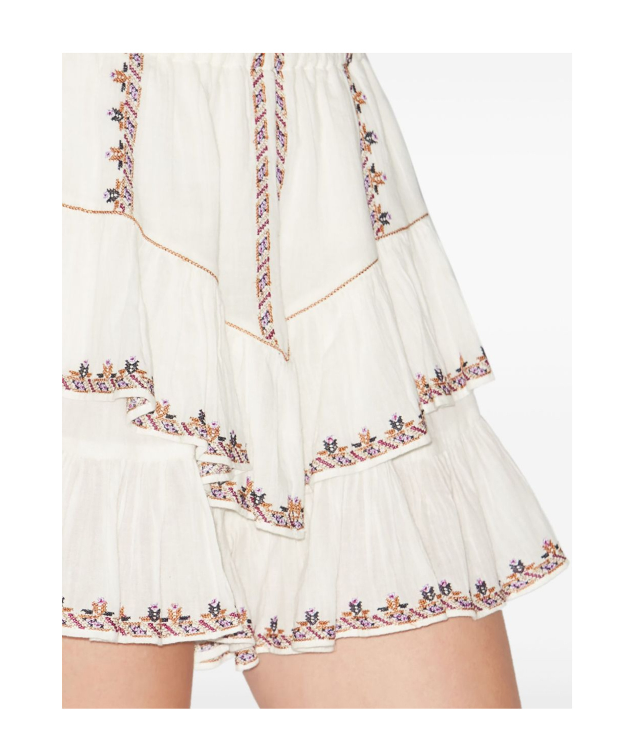 Shop Isabel Marant Étoile Elastic Waistband Shorts In White