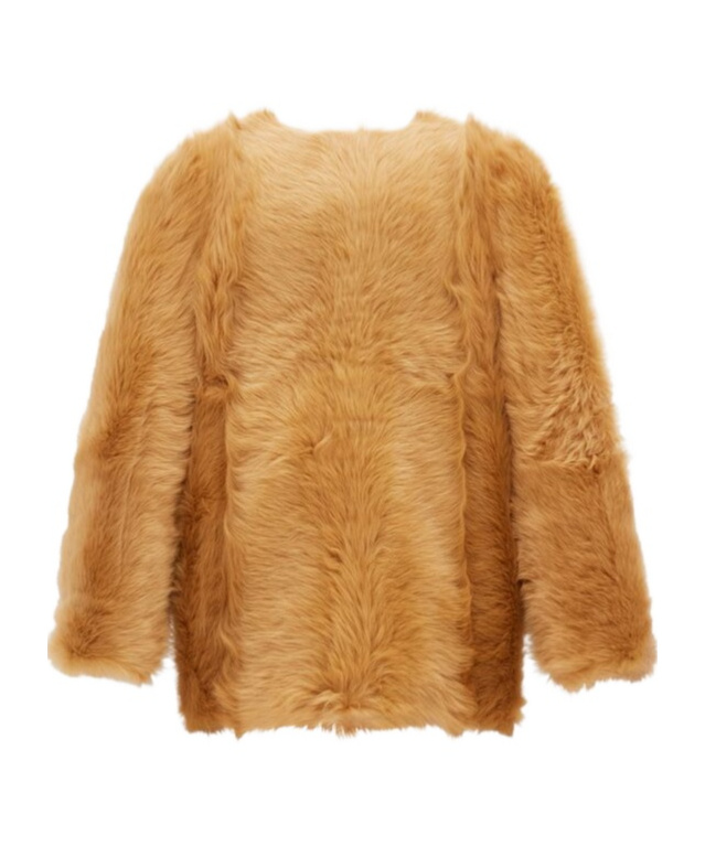 Saint Laurent Sheep Fur Short Fur In Brown