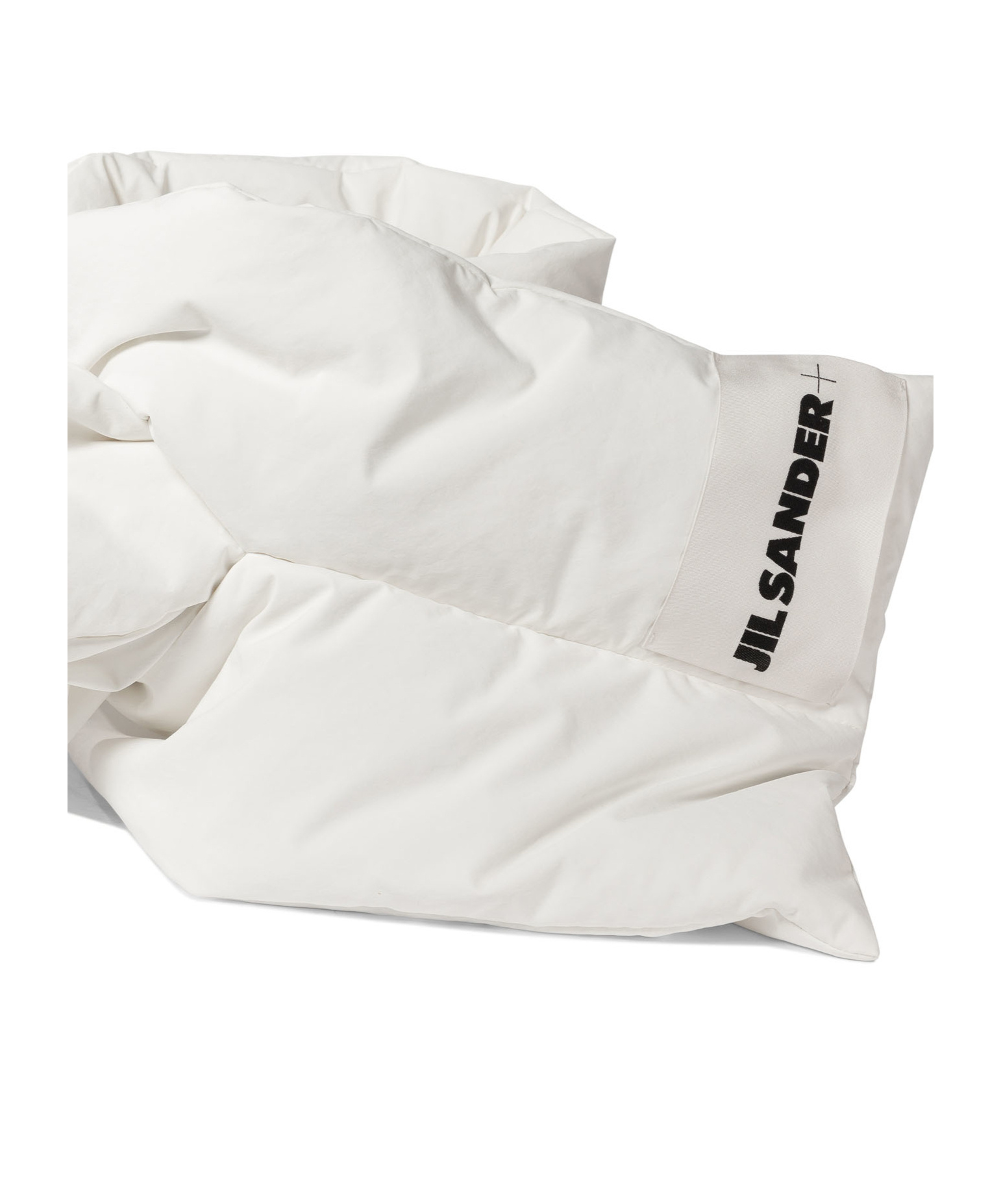 Jil Sander Padded Scarf With Design And Quilted Texture In White