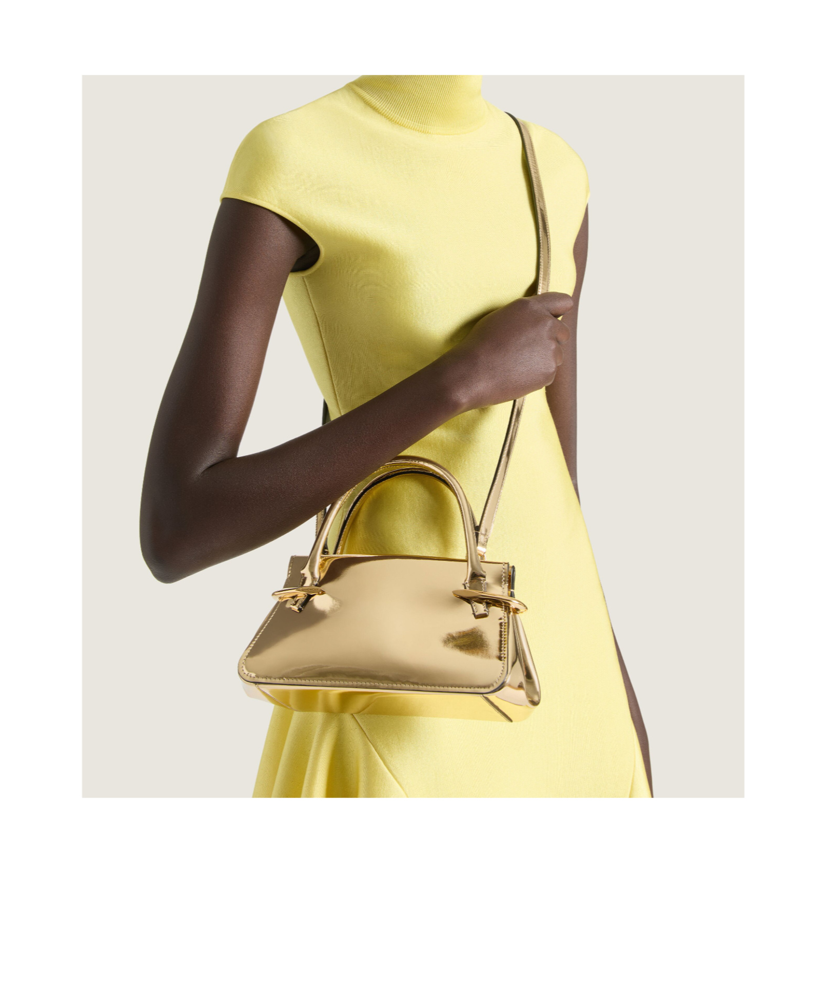 Givenchy Pinch Mini Shoulder Bag In Metallic Leather In Pink