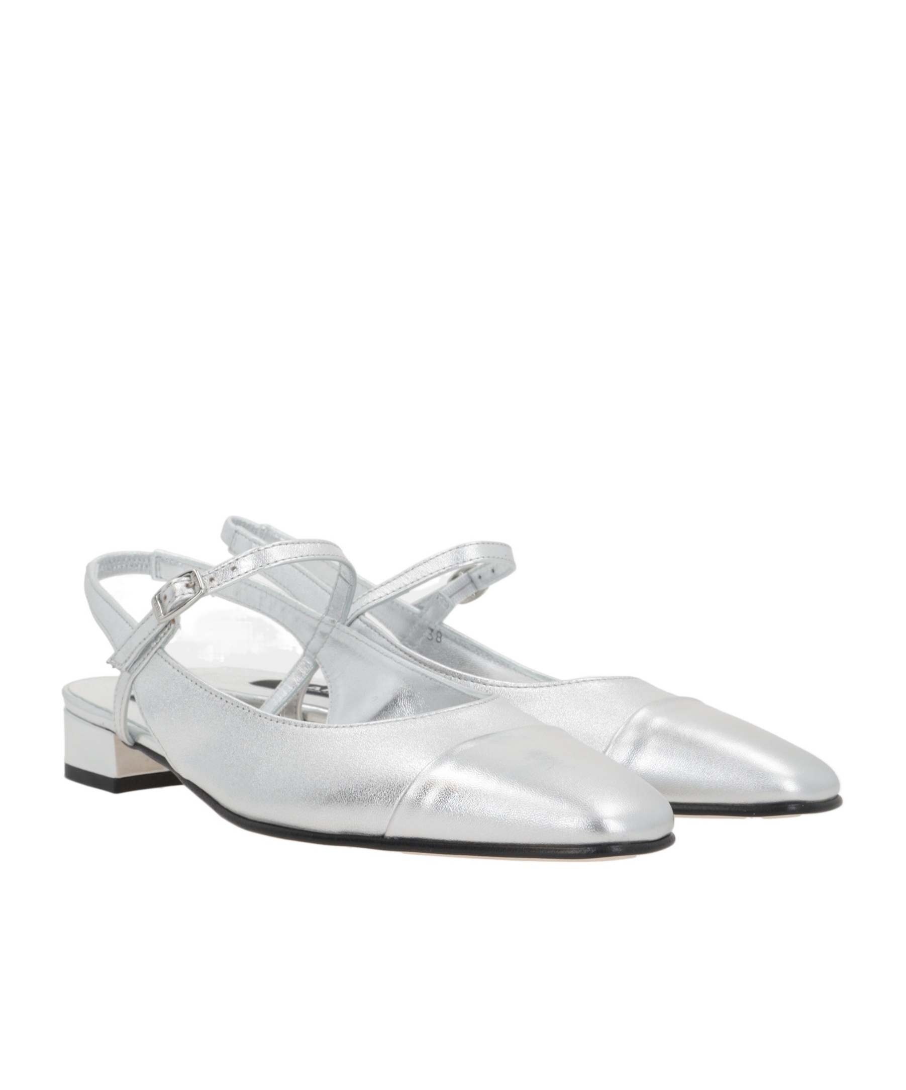 Carel Paris Ankle-strap Flats In White
