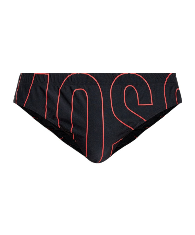 Moschino Elastic Waist Briefs In Black