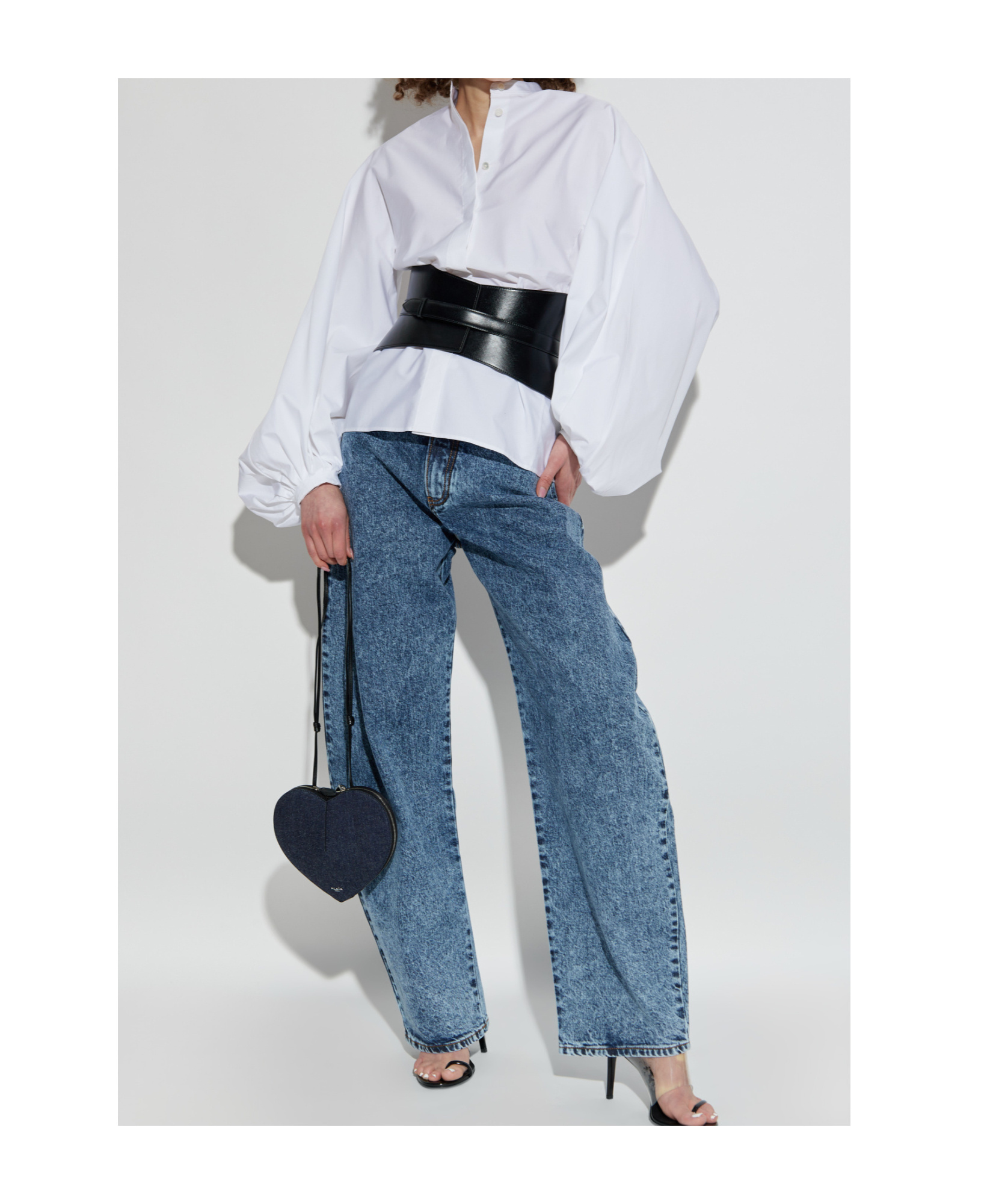 Alaïa Belt-loop Jeans In Blue