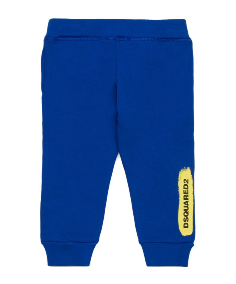 Dsquared2 Kids Logo-printed Drawstring Track Pants In Blue