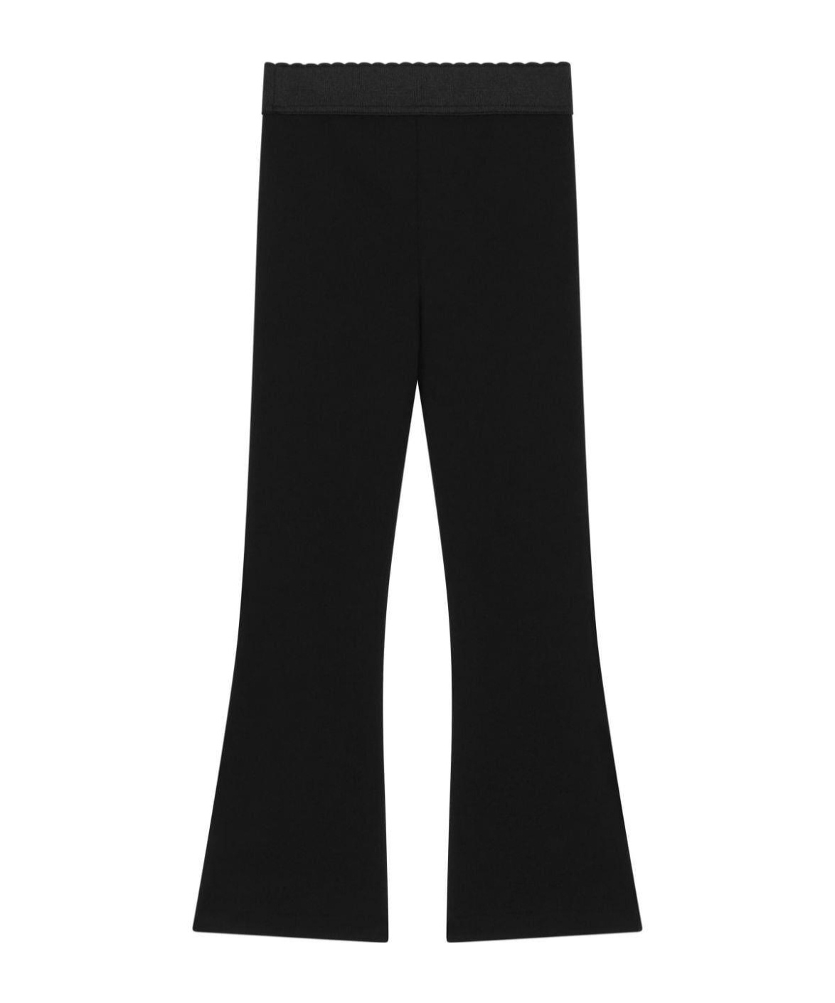 Dolce & Gabbana Logo-embroidered Flared Pants In Black