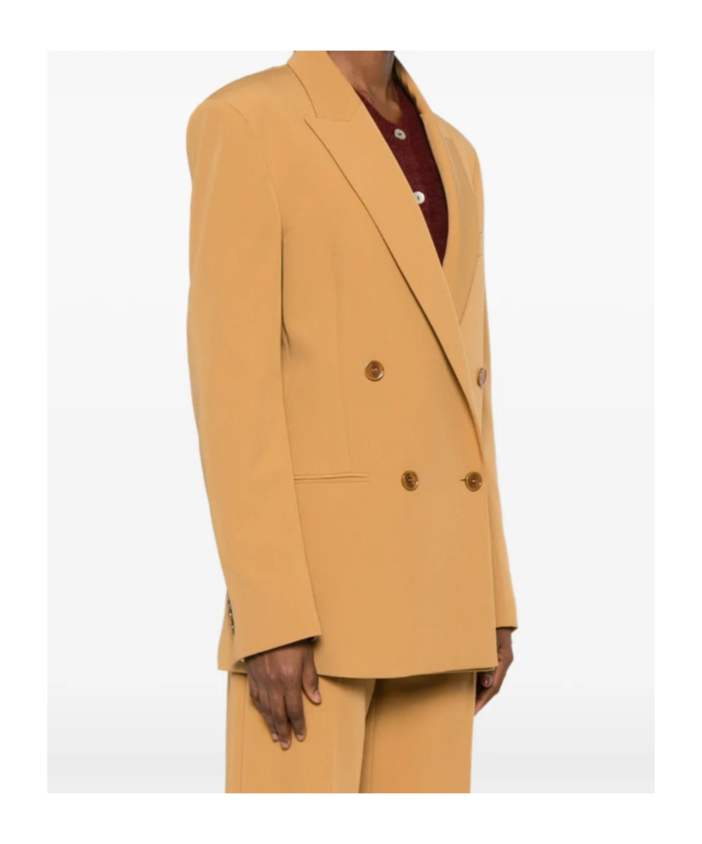 Patrizia Pepe Double-breasted Blazer In Orange