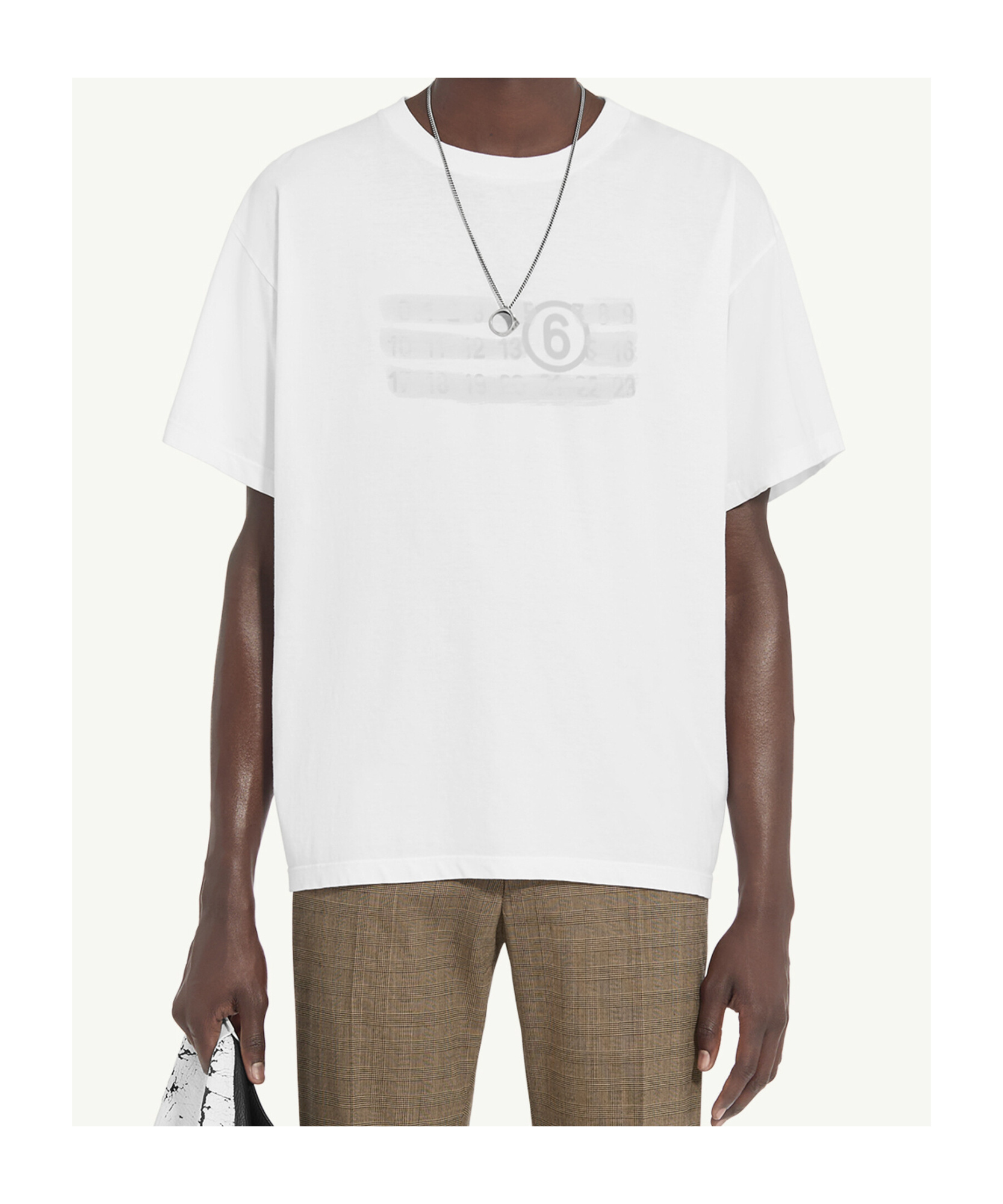 Mm6 Maison Margiela Numeric T Shirt In White