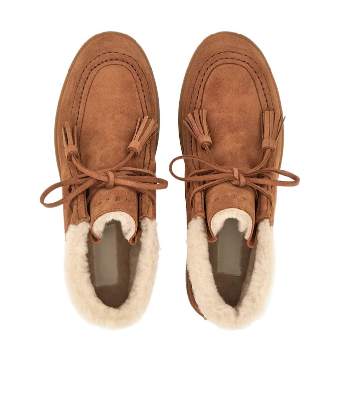 Hogan Ankle Boots With Tassel Detail And Rubber Sole In Brown