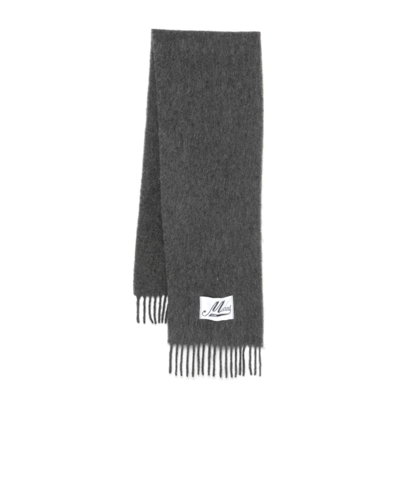 Marni Fringed Scarf In Gray