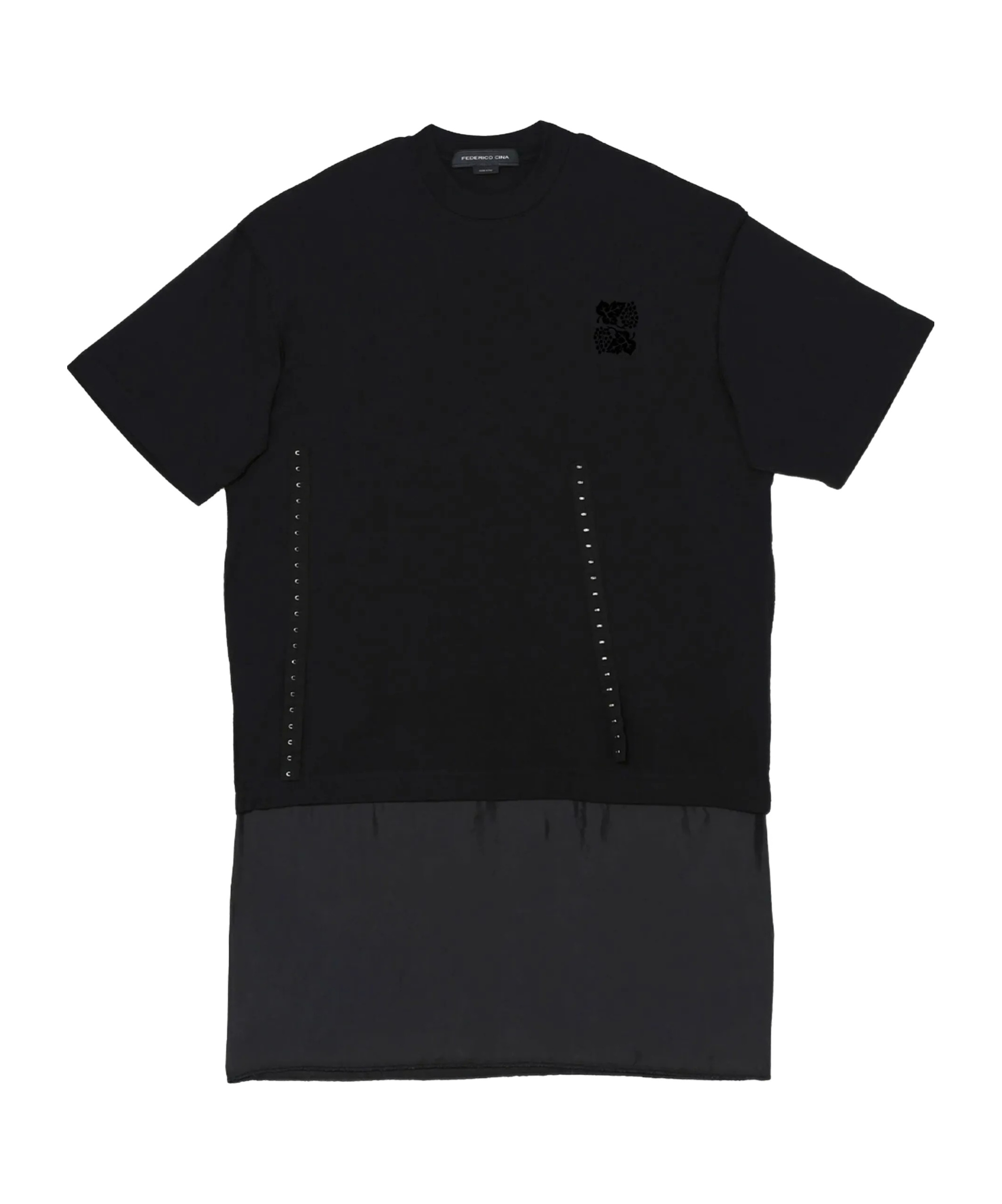Federico Cina Appliqué-detail Mini Dress In Black