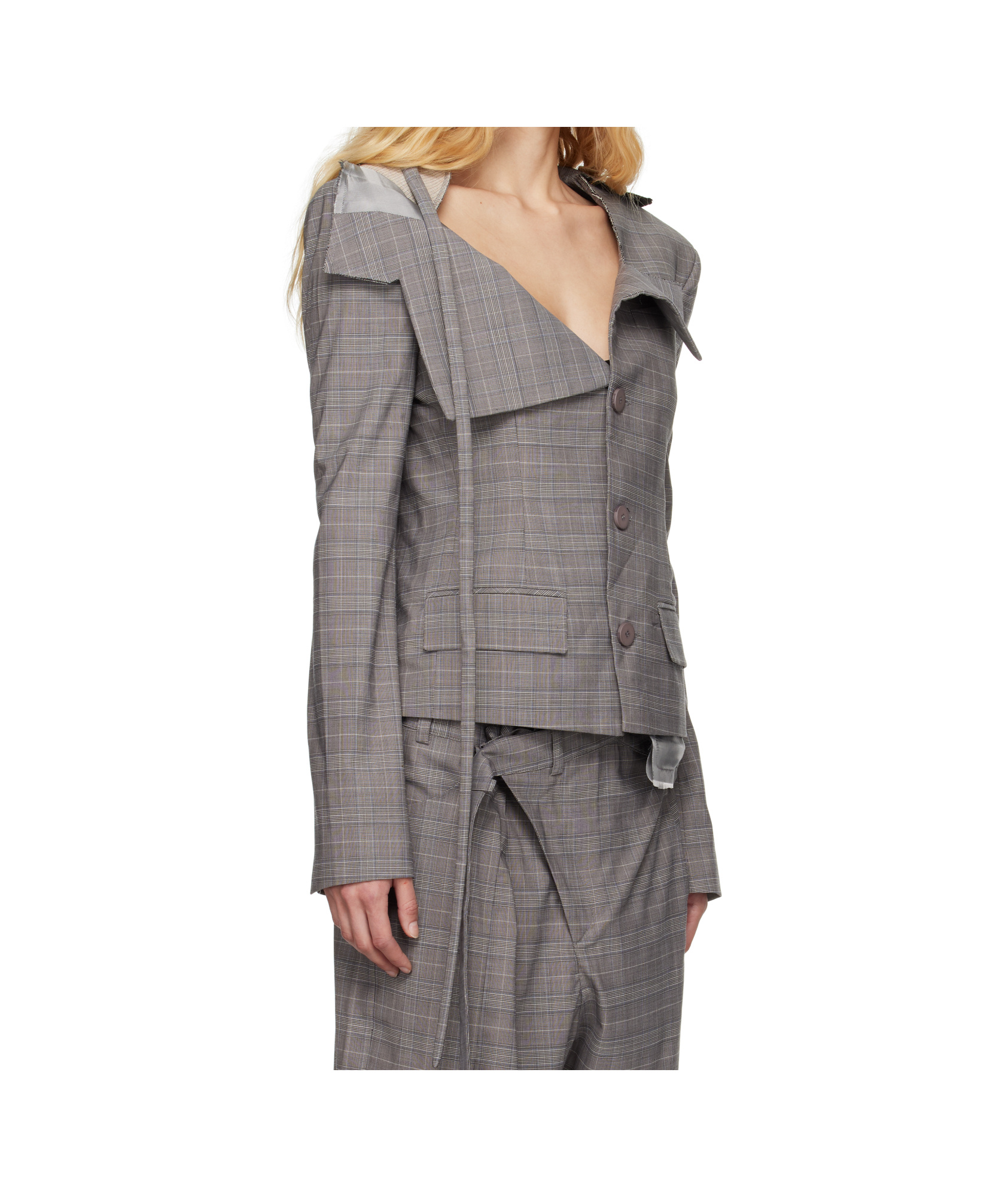 Ottolinger Off-shoulder Blazer In Gray