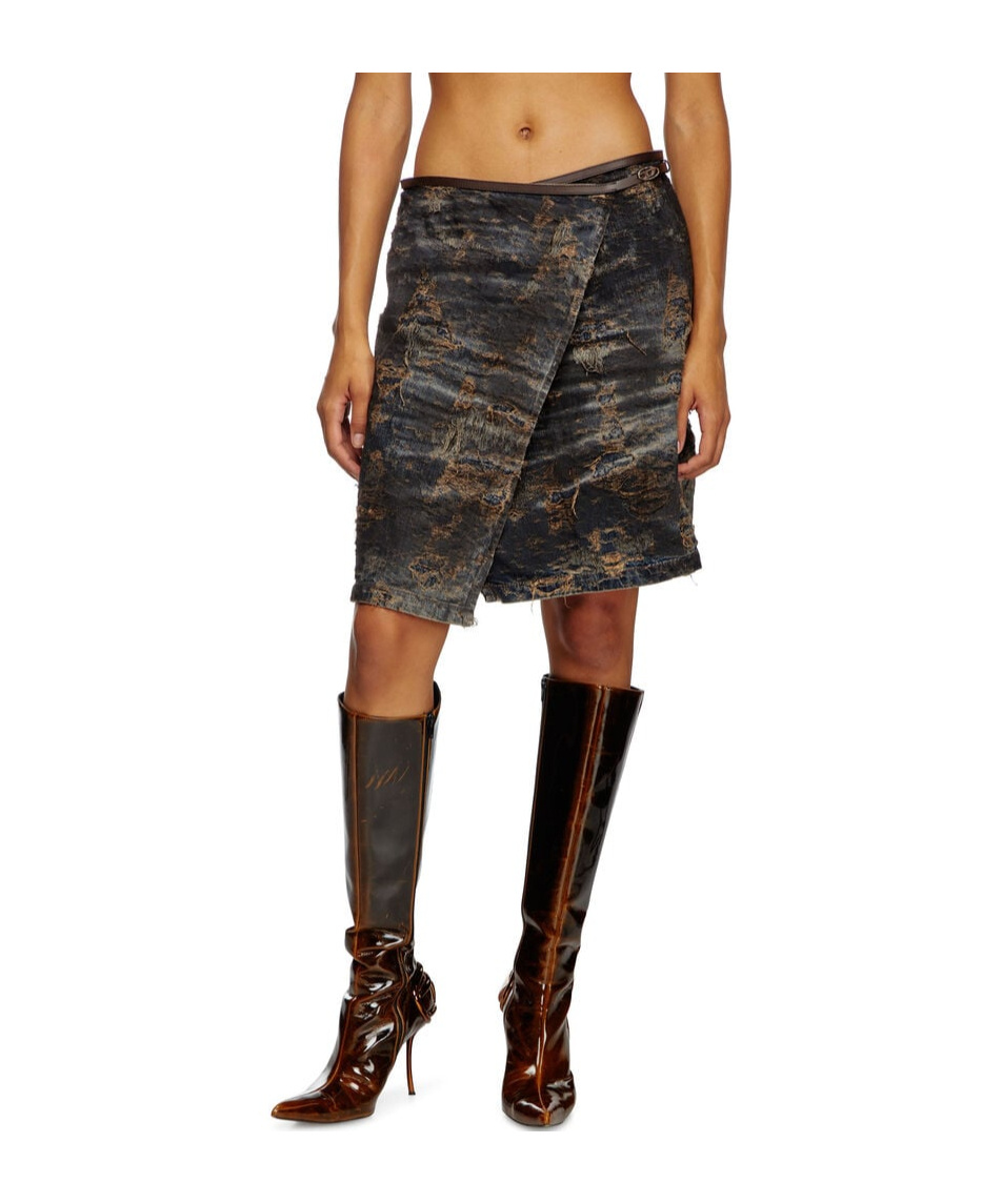 DIESEL DE-LEM-FSF DENIM MINISKIRT 