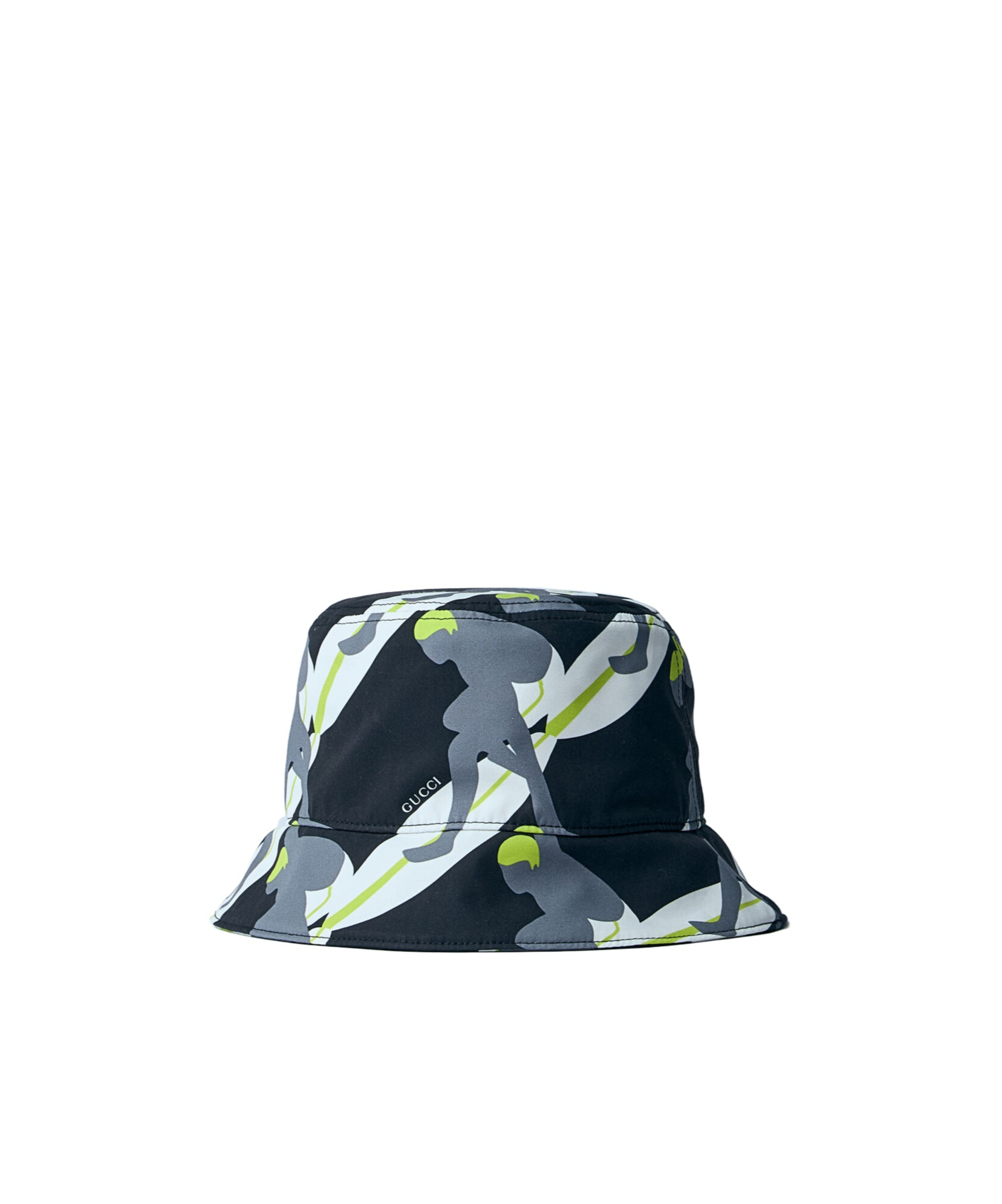 Gucci Men Printed Bucket Hat In Black