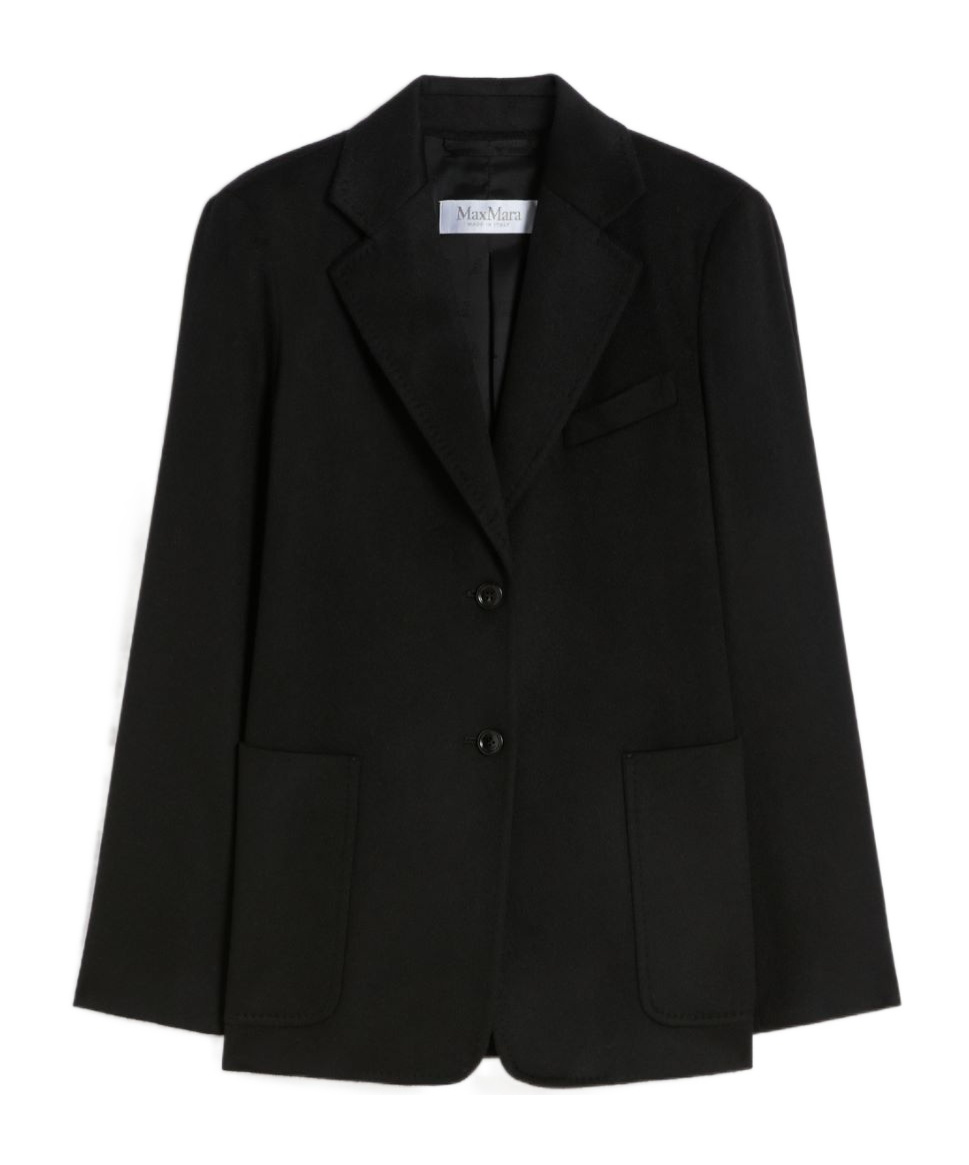 Max Mara Camer Drap Blazer In Black