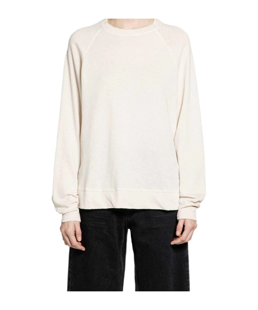 James Perse Round Neck Long-sleeved Sweatshirt In White