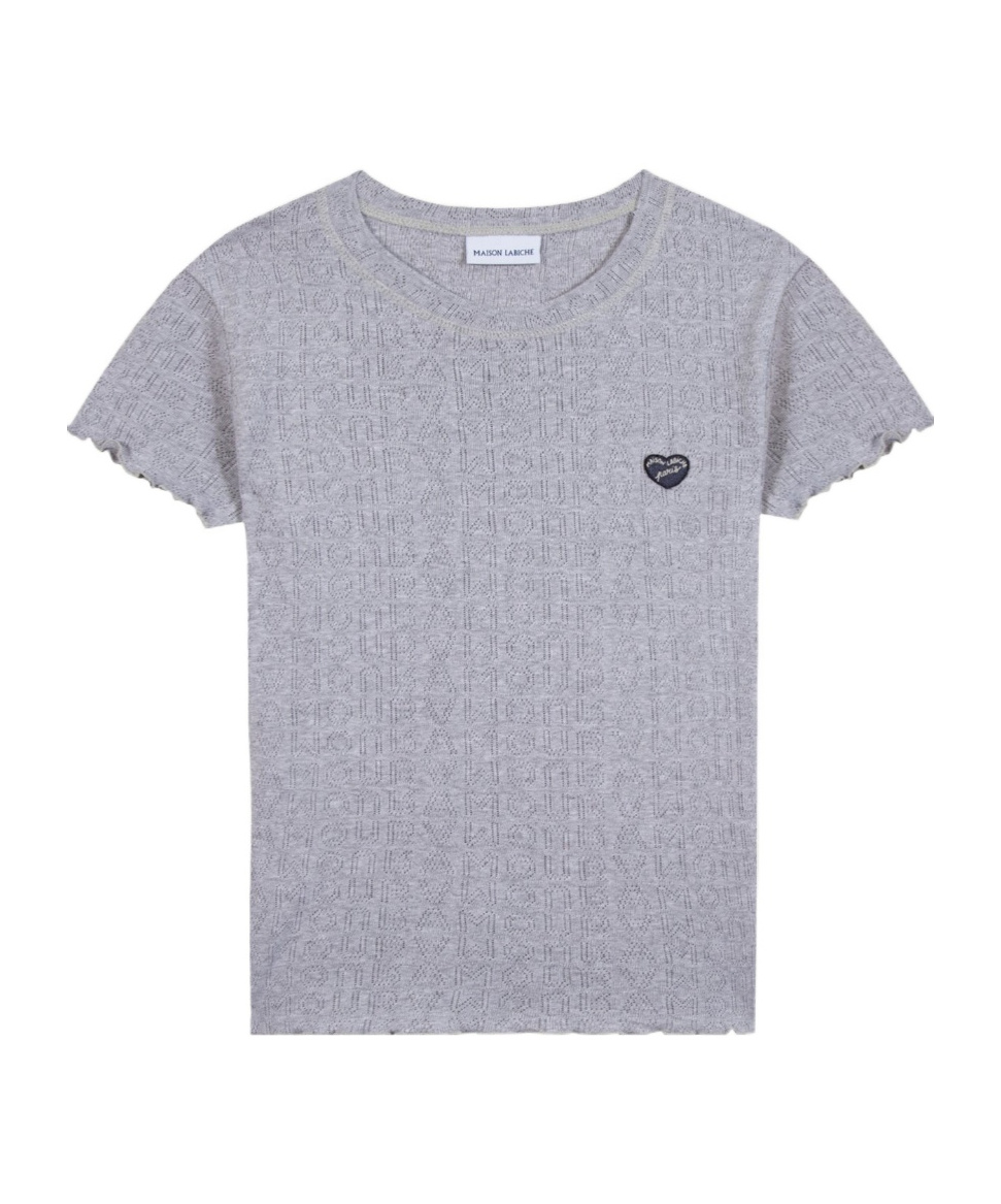 Maison Labiche Folies Ribbed T-shirt In Gray