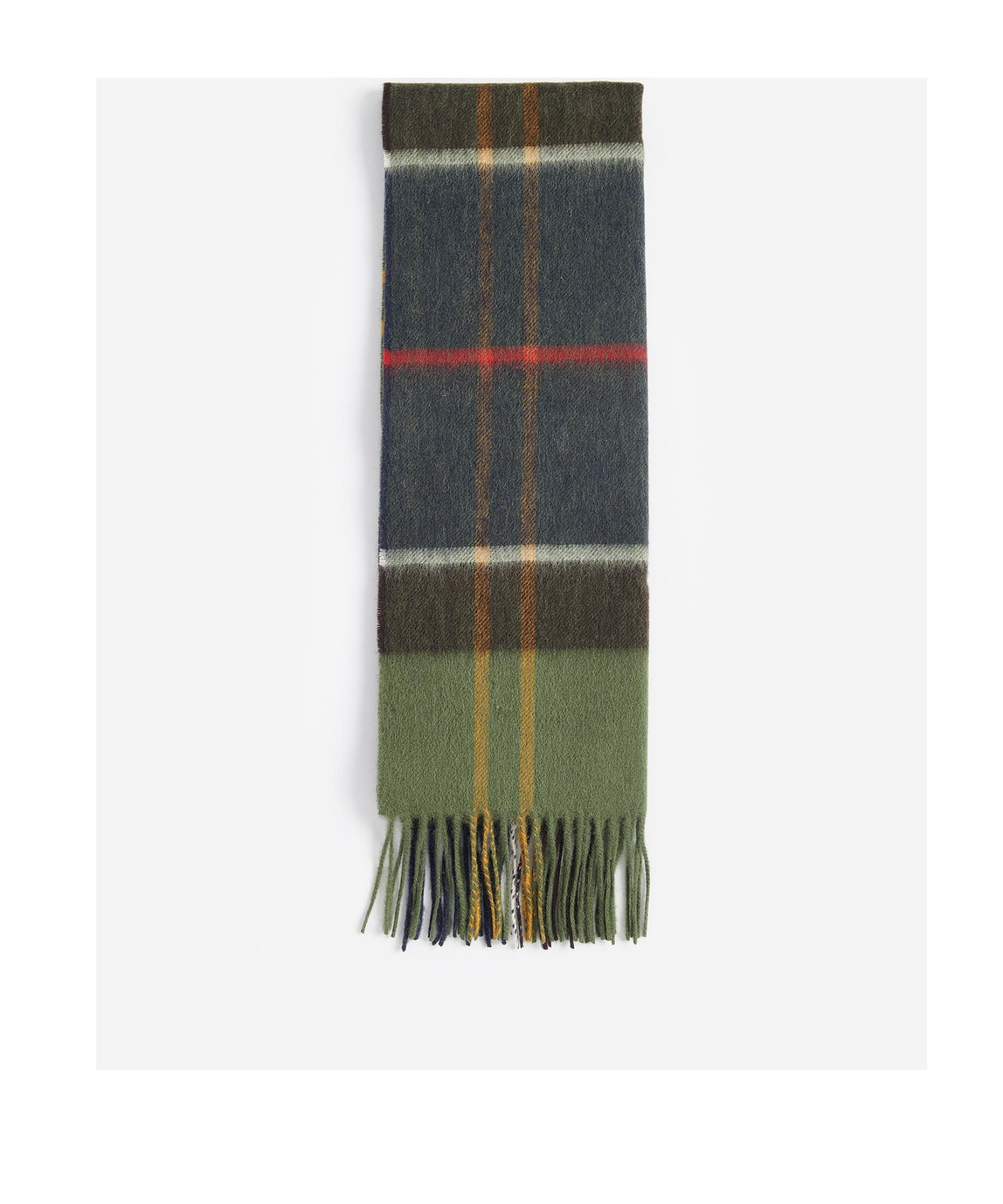 Barbour Check Pattern Scarf In Green