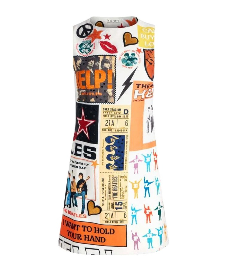 Alice And Olivia Clyde Mini Dress In Multicolor