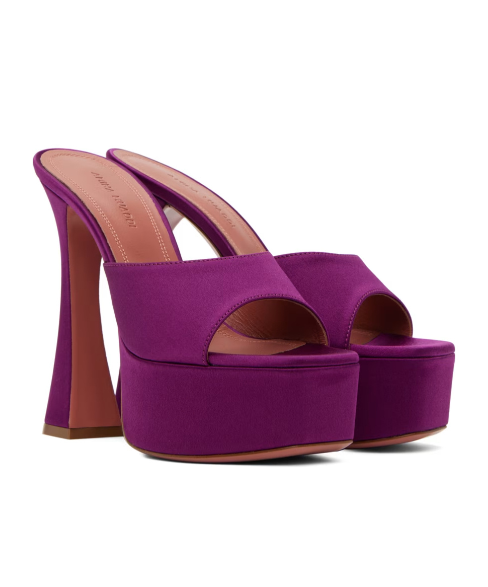 AMINA MUADDI DALIDA SQUARE-TOED HIGH-HEELED SANDALS 