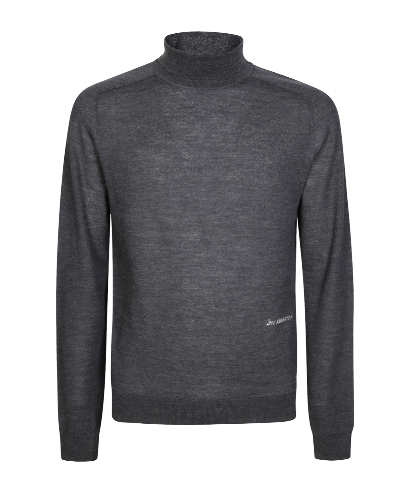 Jw Anderson J. W. Anderson Classic High-neck Grey Turtleneck Jumper In Black