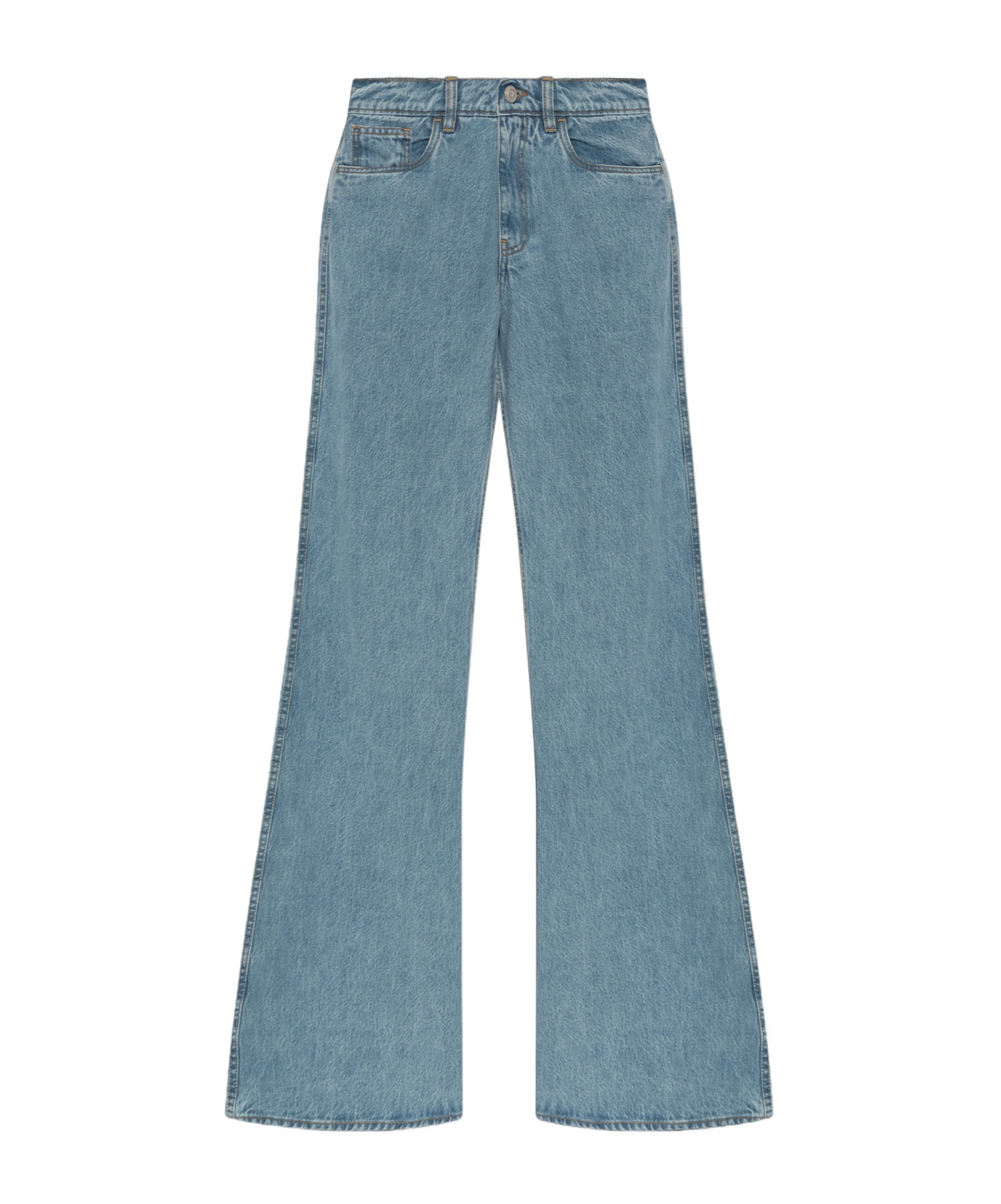 Coperni Studded Rigid High-rise Wide-leg Jeans In Blue