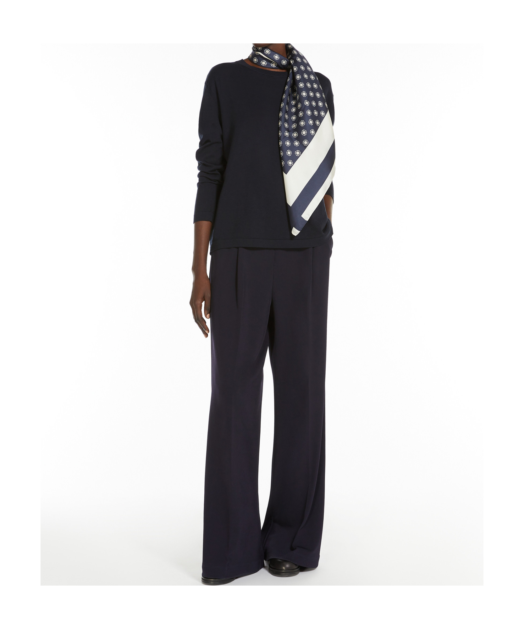 Max Mara Ninfa Wide-leg Pants In Black