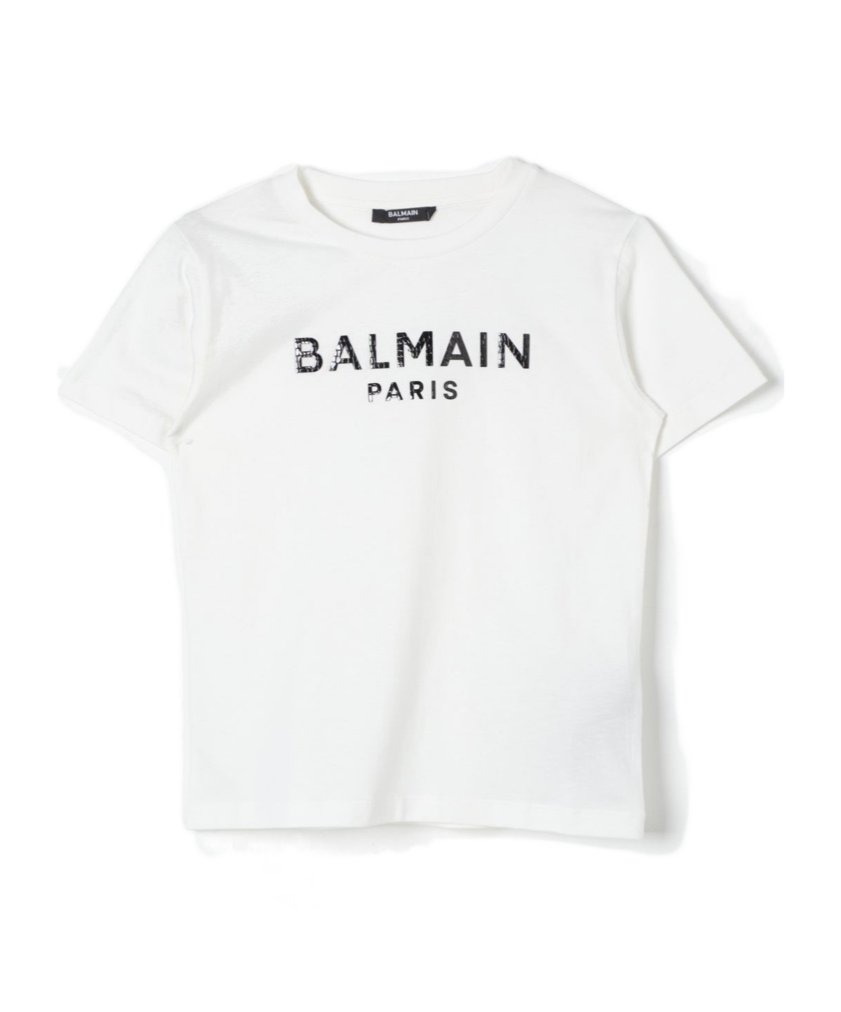 Balmain Logo-lettering Cotton T-shirt In White