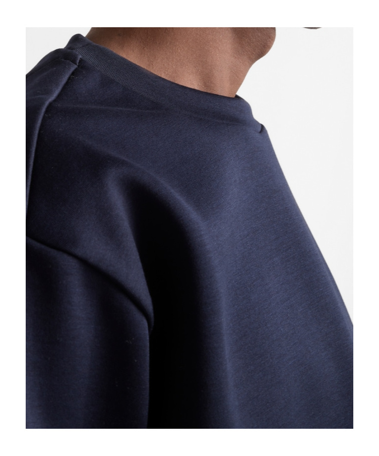 Prada Triangle-logo Crewneck Sweatshirt In Black