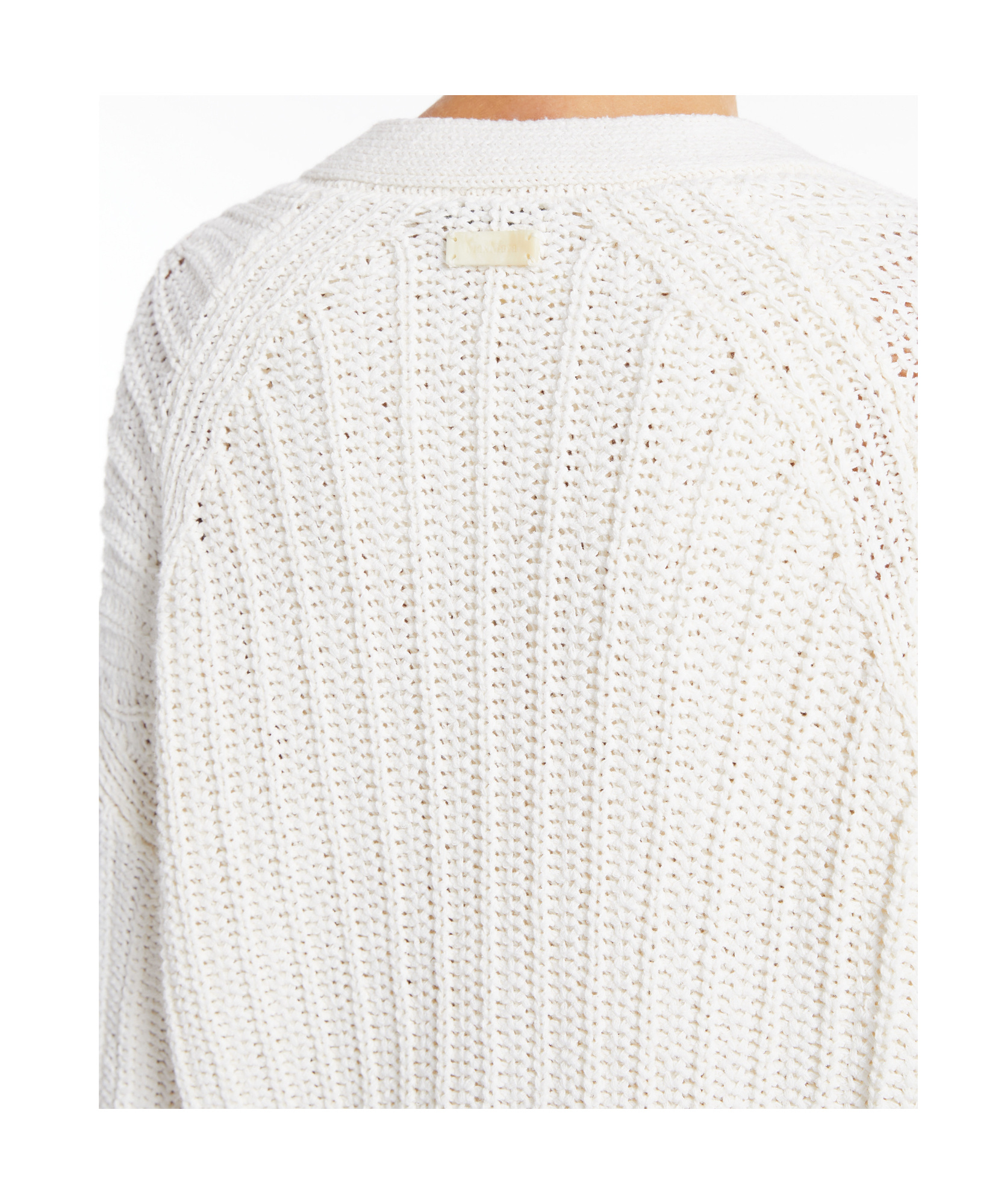 Max Mara Knit Cardigan In White