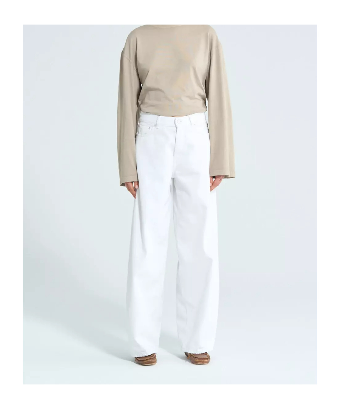 Haikure Belt-loop Jeans In White