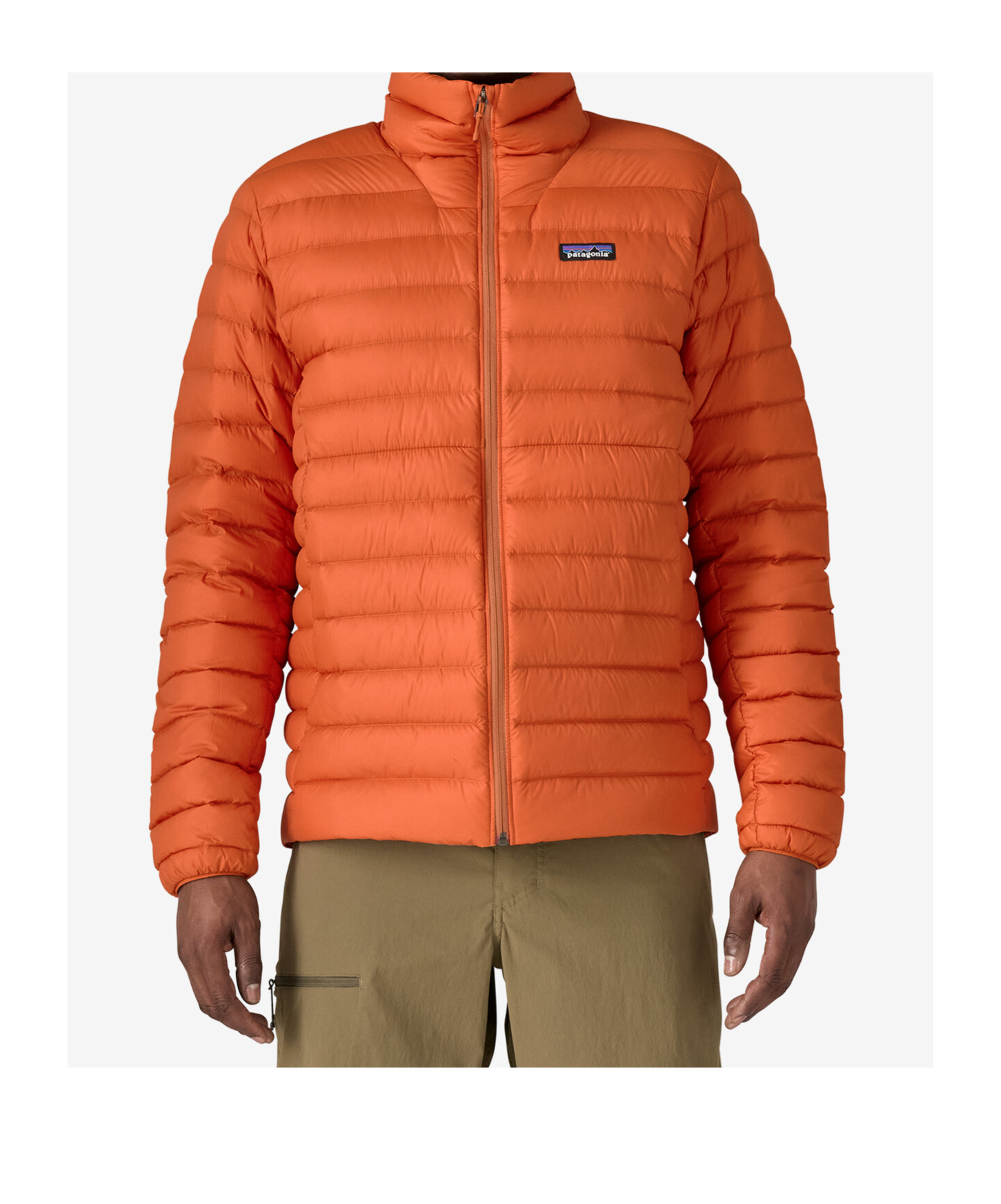 Patagonia Right-collar Down Jacket In Orange