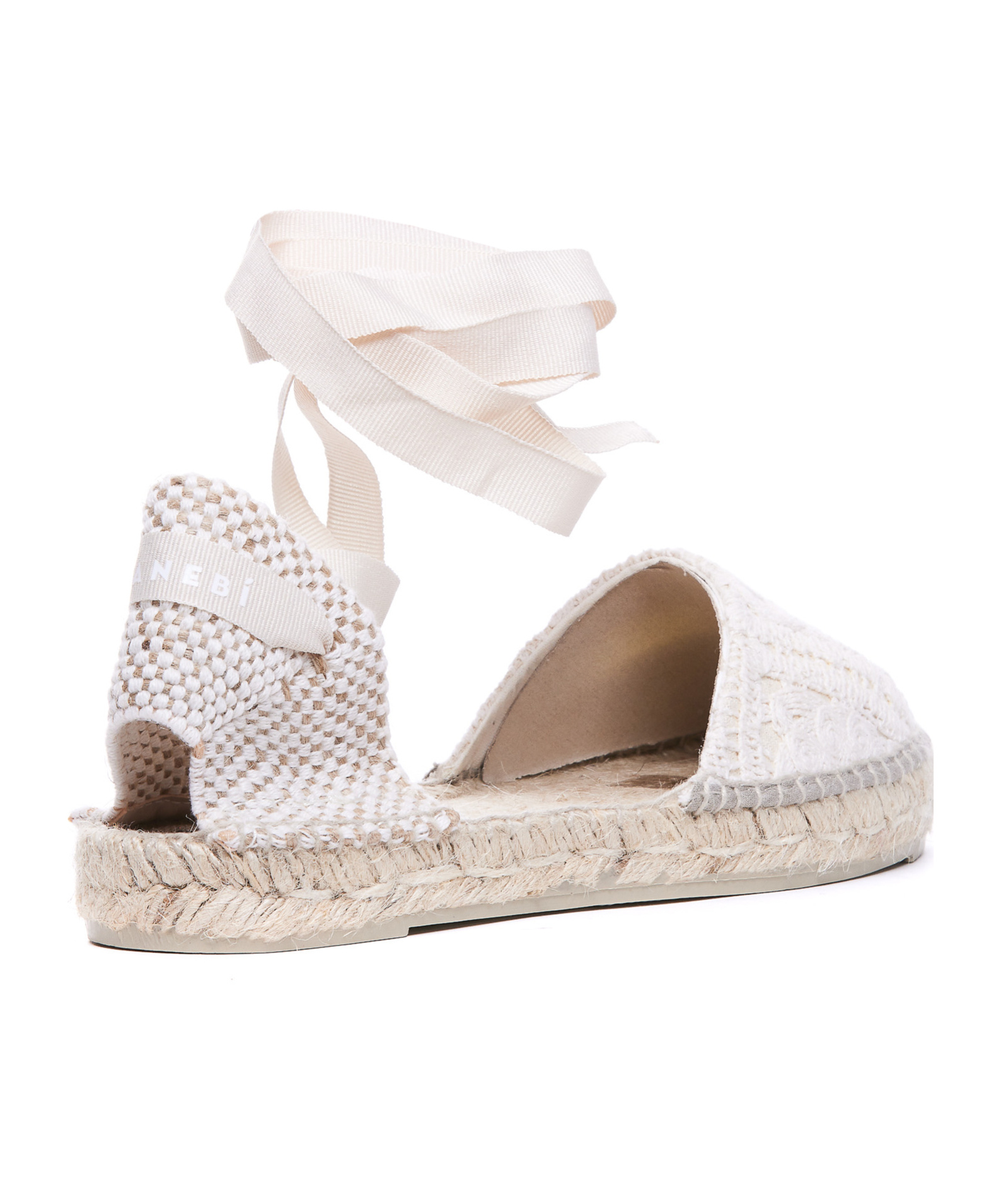 Manebi Flat Valenciana Espadrilles In White