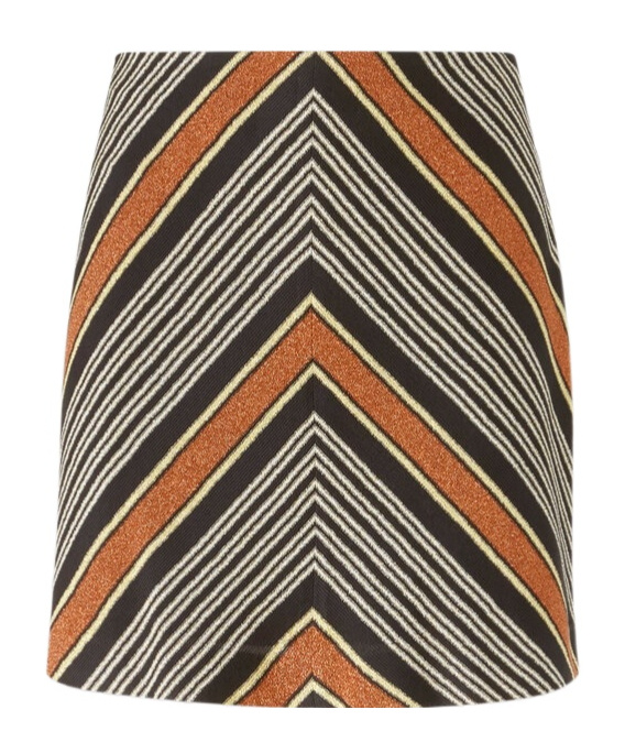 Missoni Herringbone Pattern Skirt In Multicolor