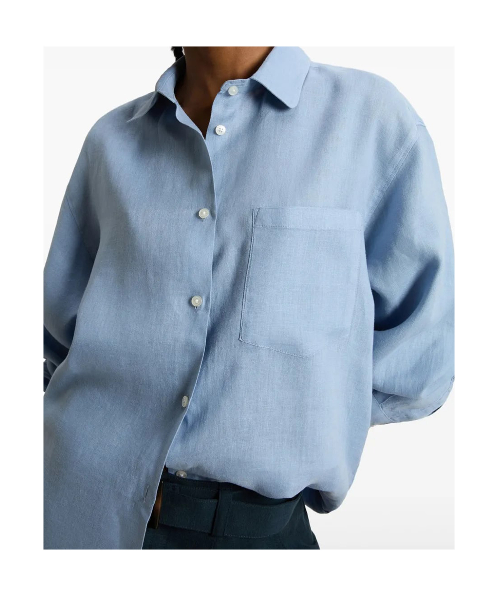 Woolrich Linen Shirt In Blue